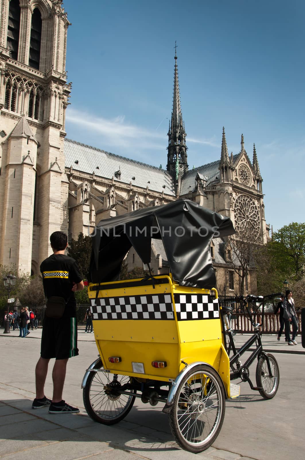parisian velotaxi in france
