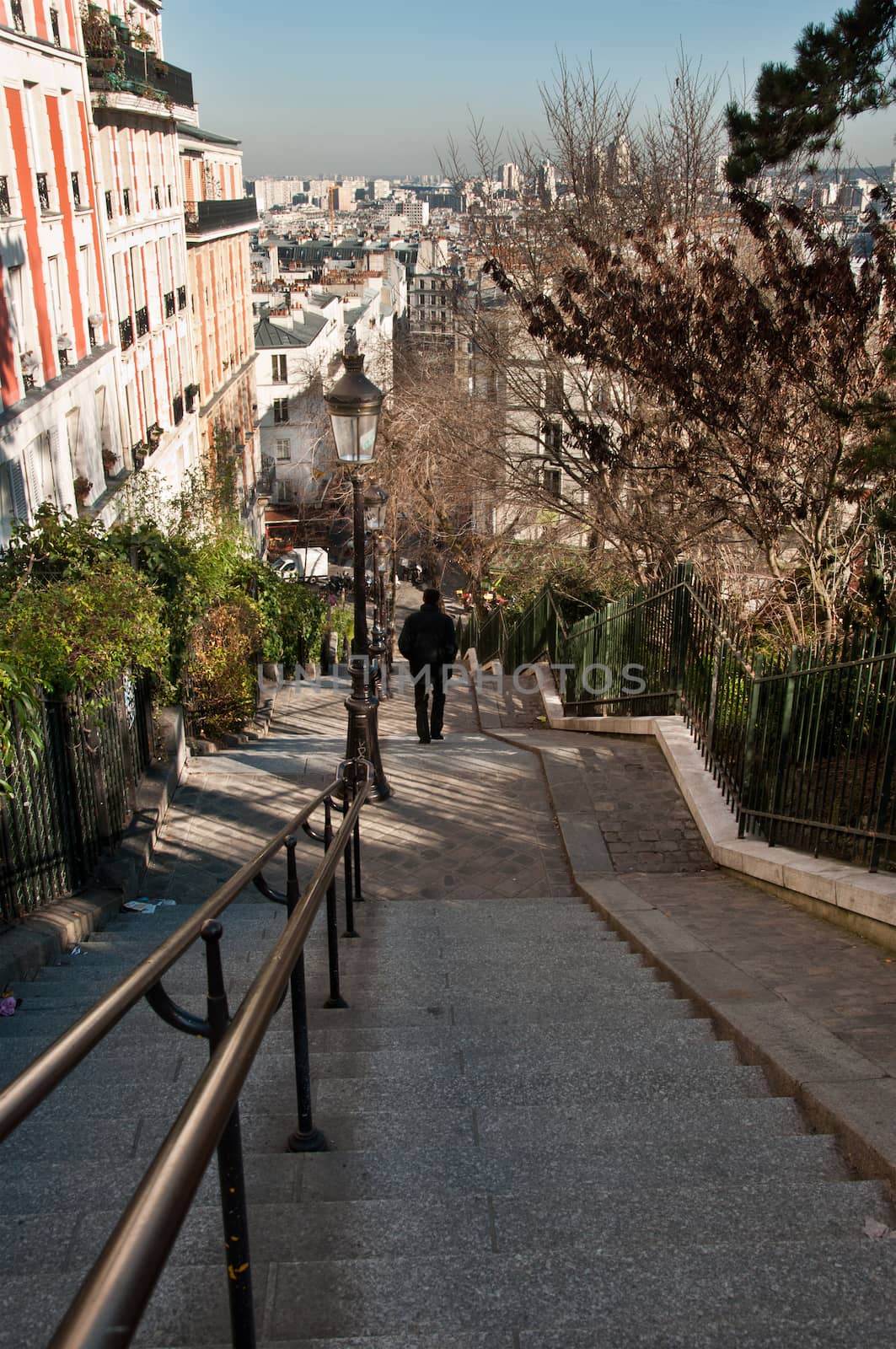 Stairs in Montmartre Paris by NeydtStock