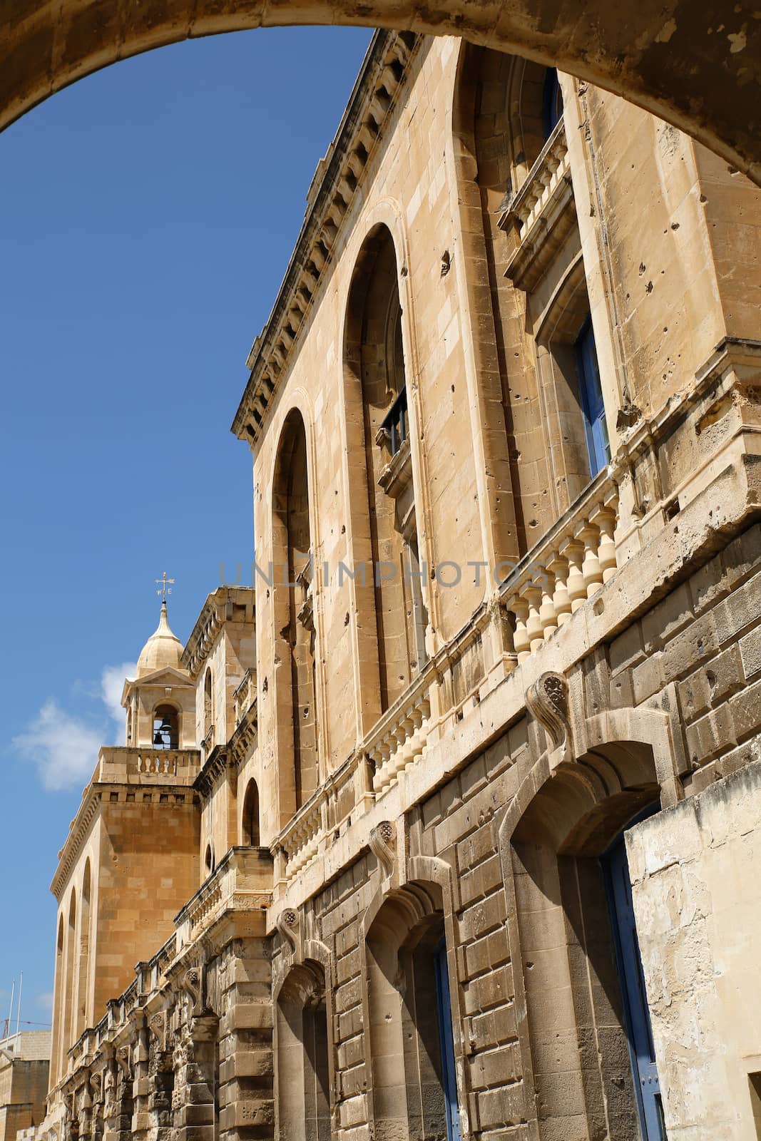 Historic buildings in the Knights Quarter in Il-Birgu, Malta, southern Europe.