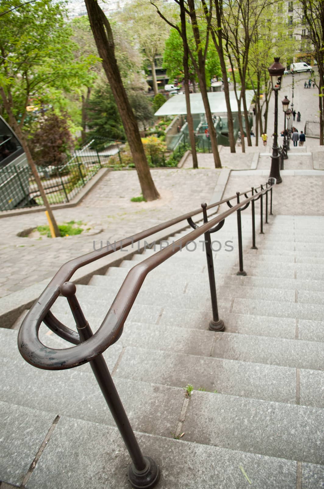 Stairs in Montmartre Paris by NeydtStock