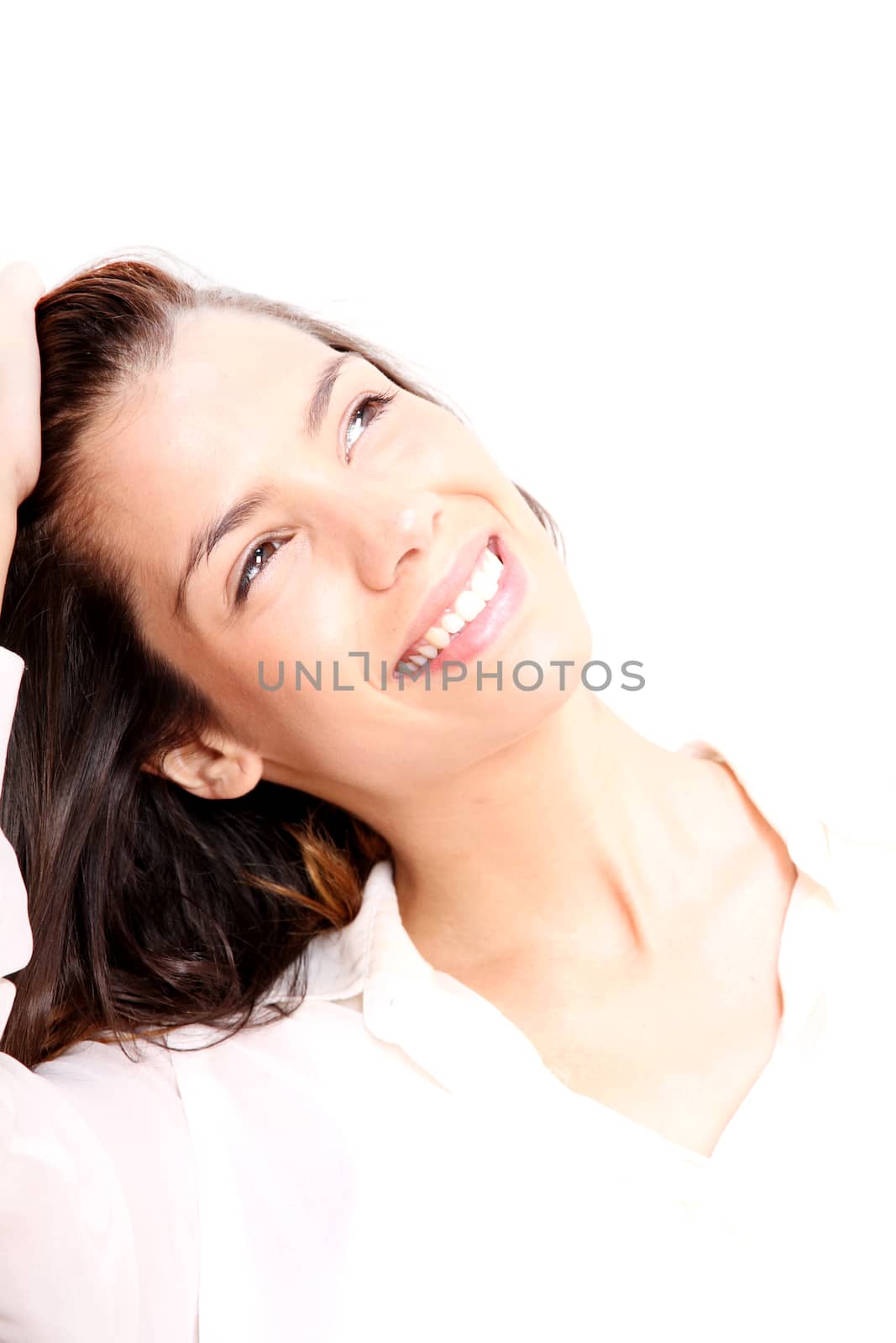 Portrait of a beautiful, laughing, hispanic Woman.