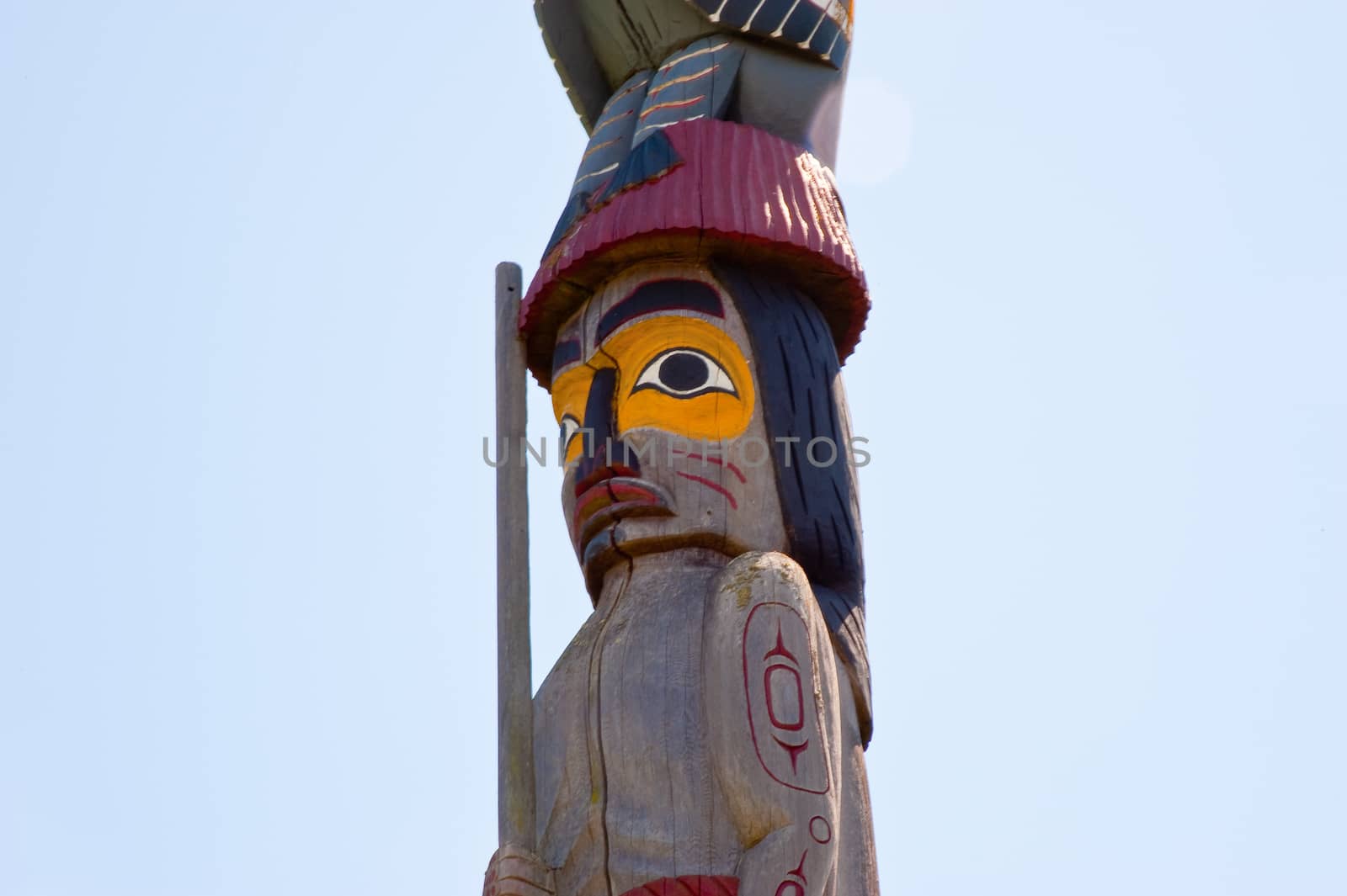 Detail of Knowledge Totem in Victoria B.C.