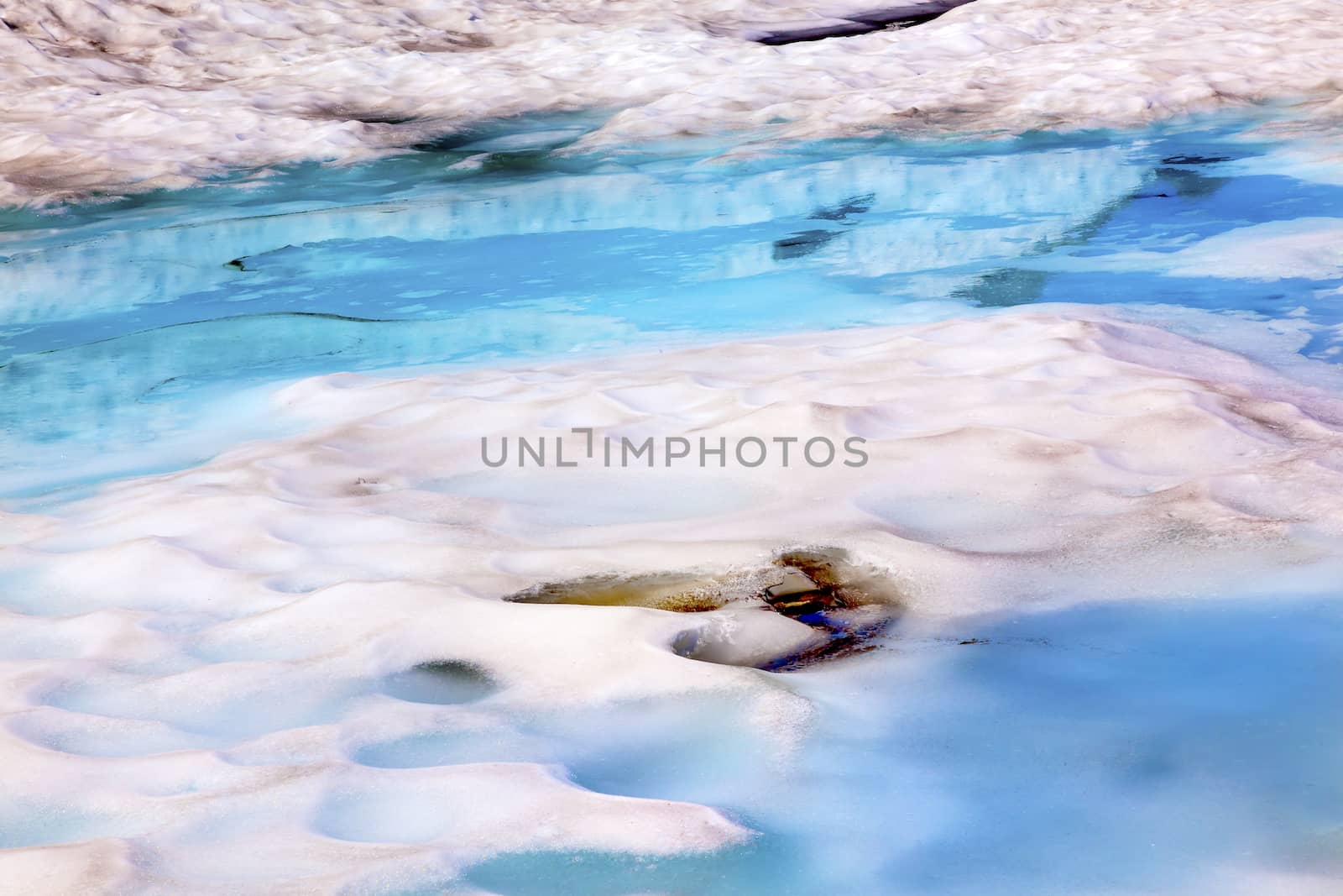 Mount Shuksan Blue Snow Pool Abstract Artist Point Washington US by bill_perry