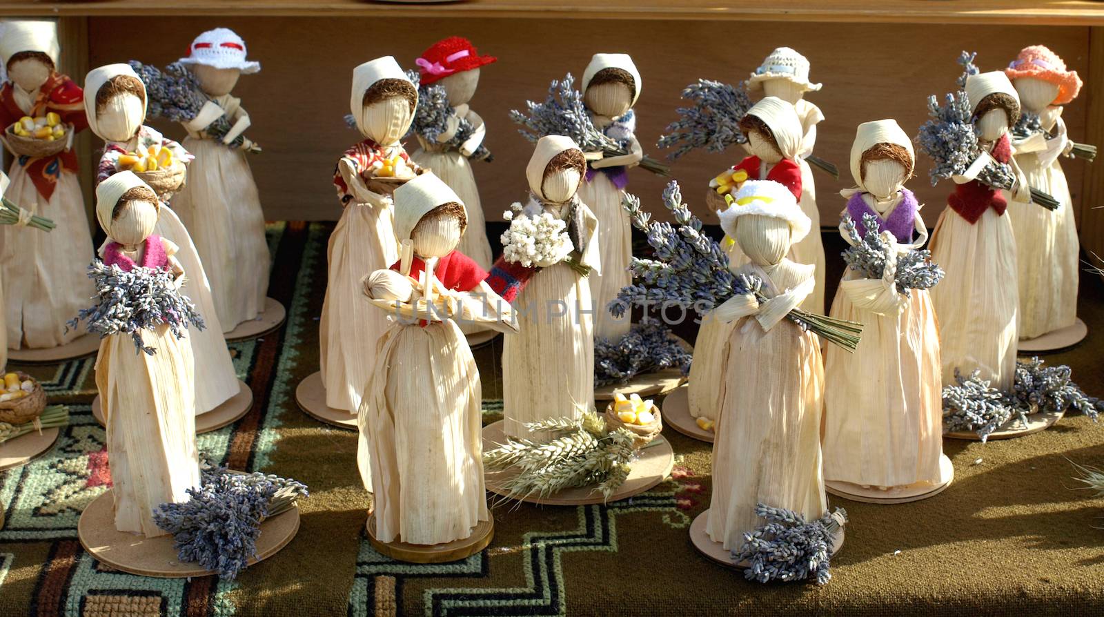 Handmade dolls from corn leavs     