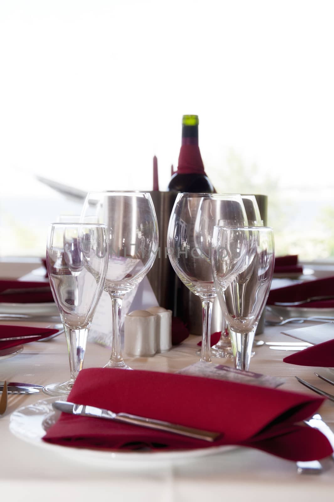 Close up of a laid Table