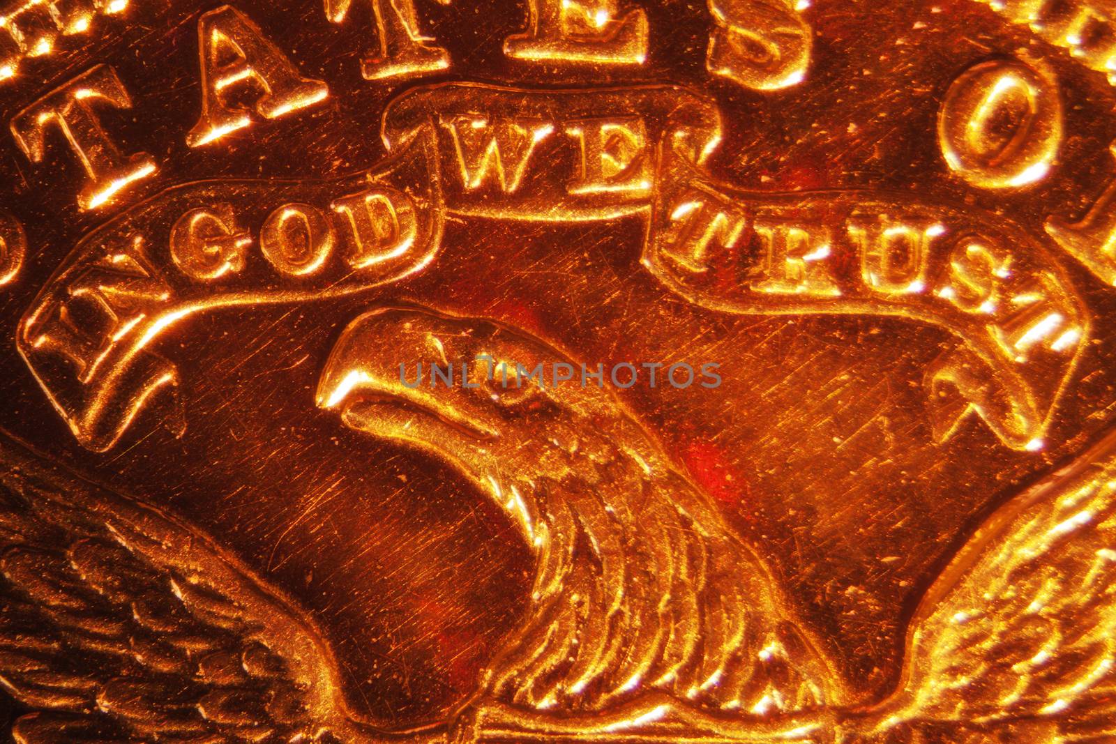 Micro Photo of a Gold Coin