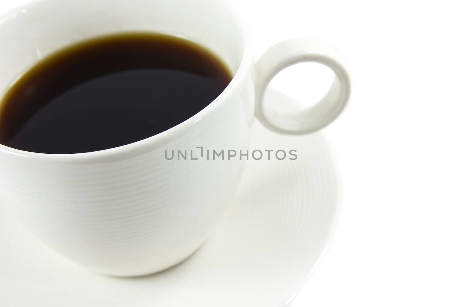 Cup of coffee isolated on white background by kasinv