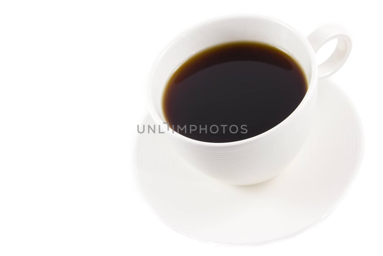 Cup of coffee isolated on white background by kasinv