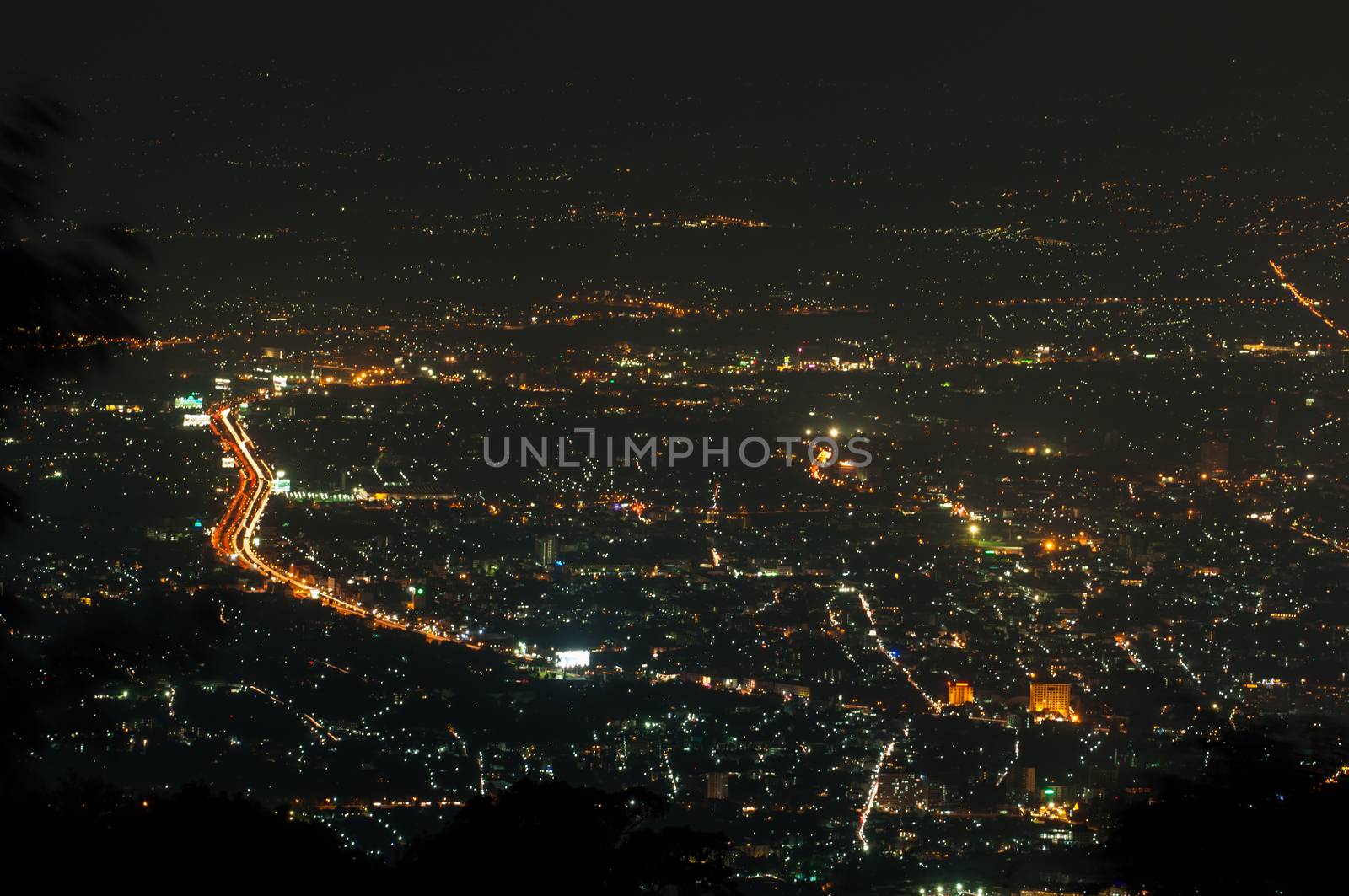 View from top of Doi Suthep. Chiang Mai, Thailand