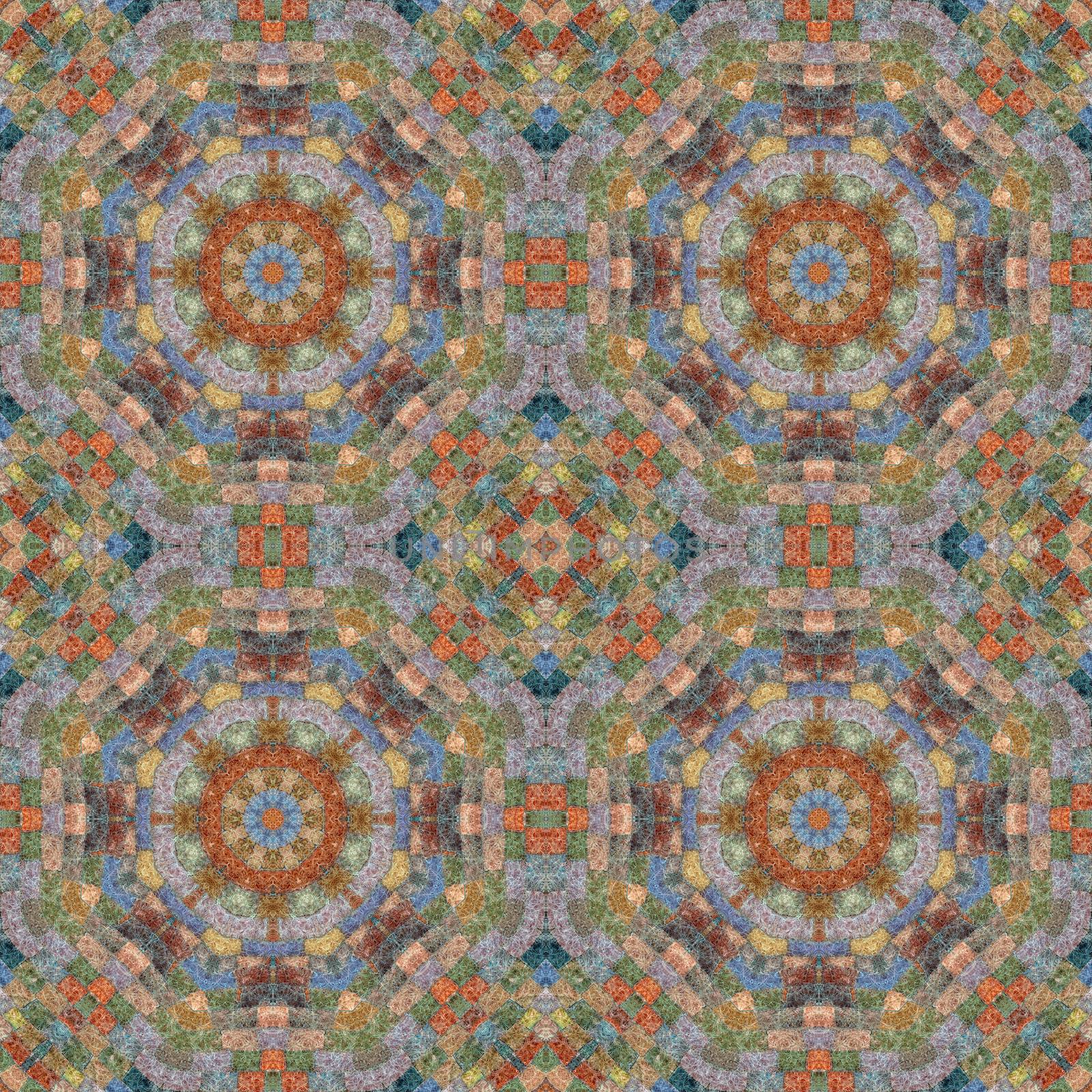 Seamless pattern, mosaic of  fabric by alexcoolok