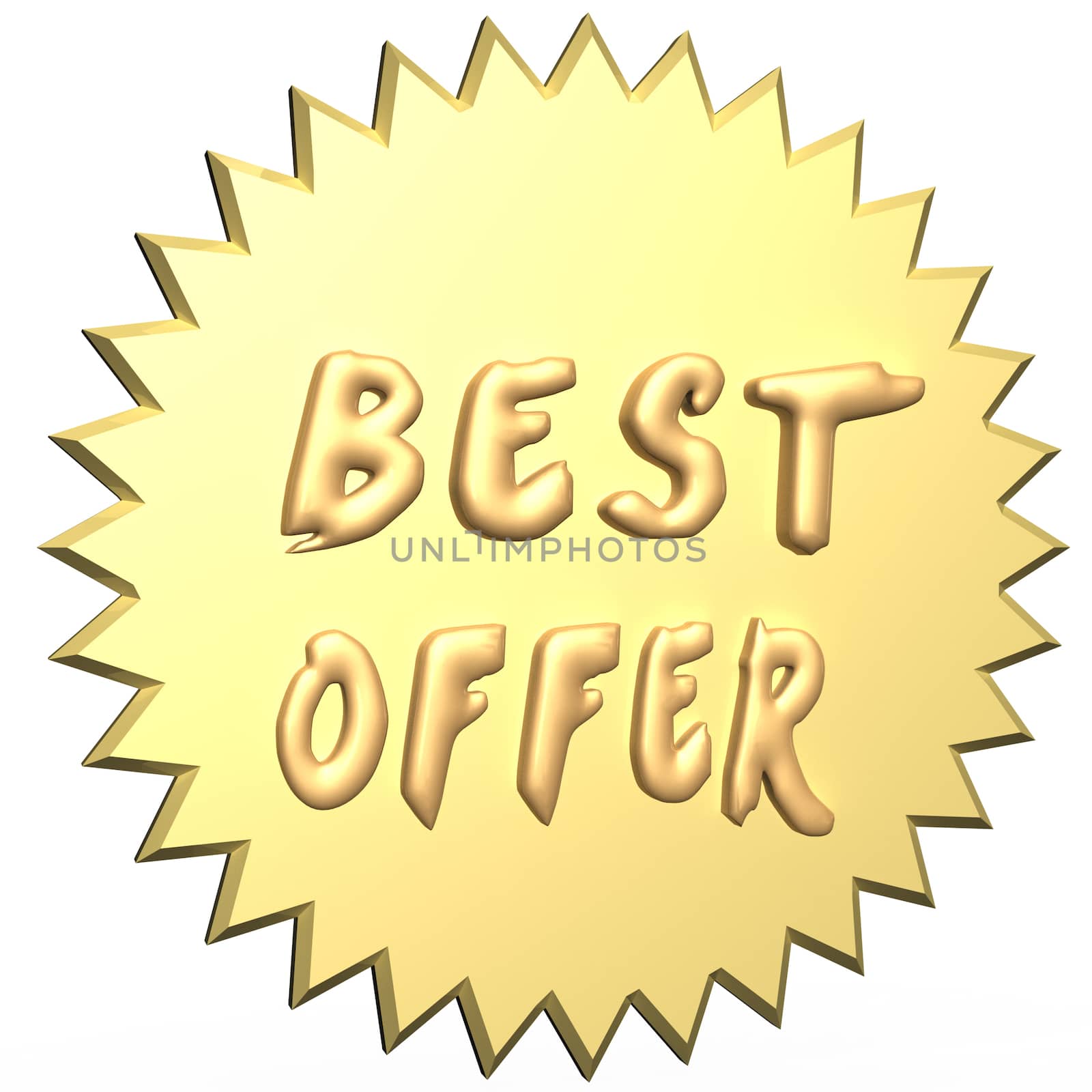 High Quality Best offer product badge isolated on white.