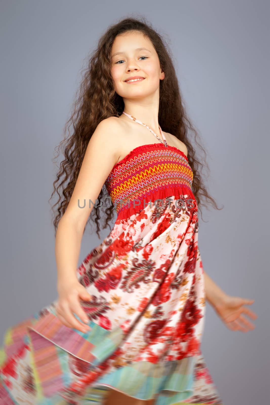 An image of a young girl dancing