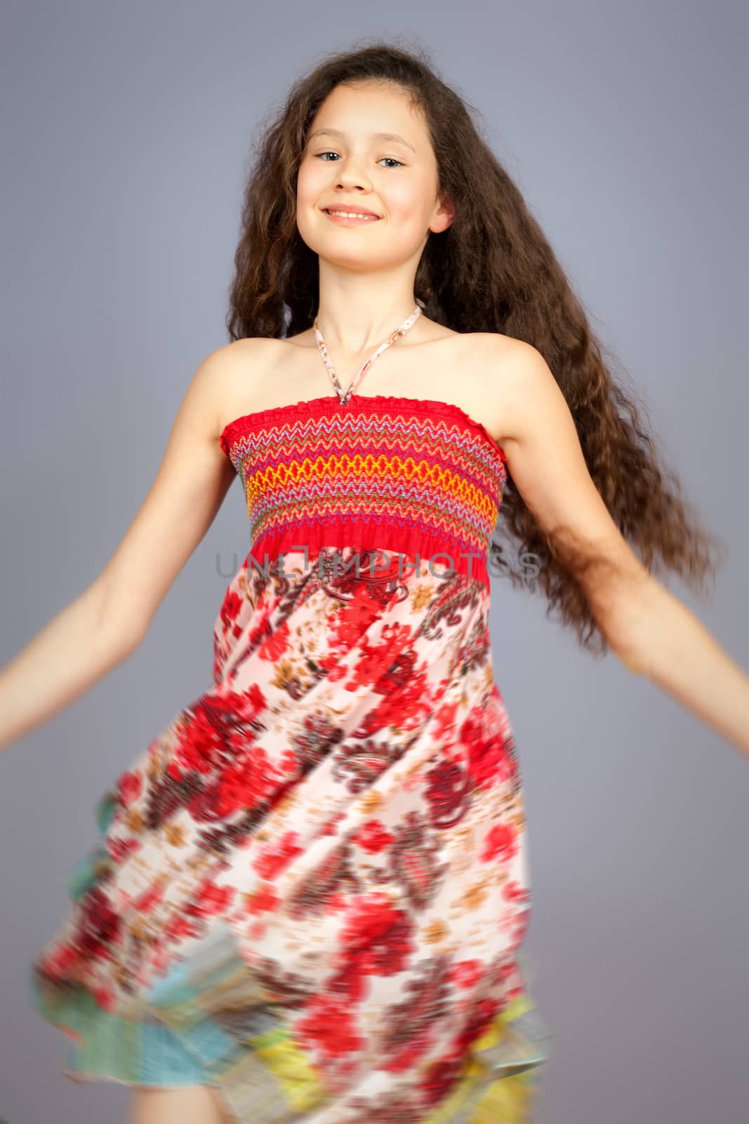 An image of a young girl dancing