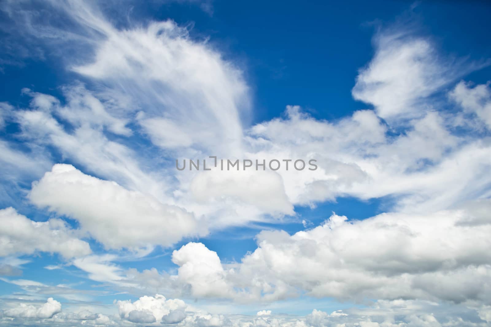 clouds in the blue sky by Thanamat