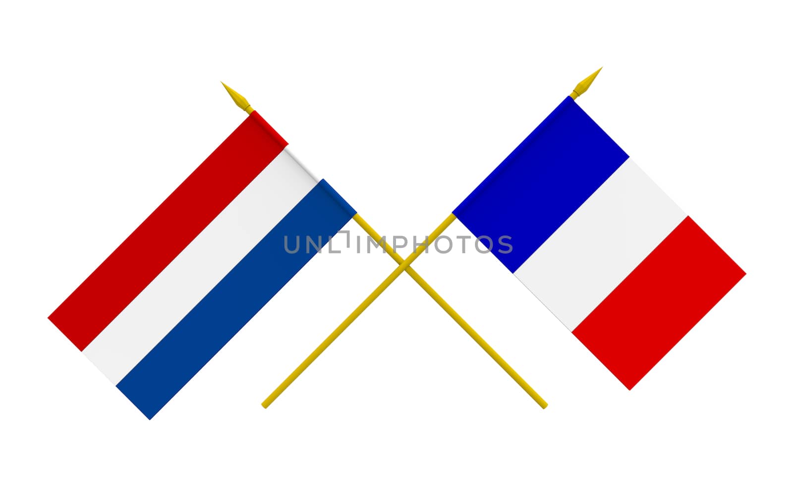 Flags, France and Netherlands by Boris15