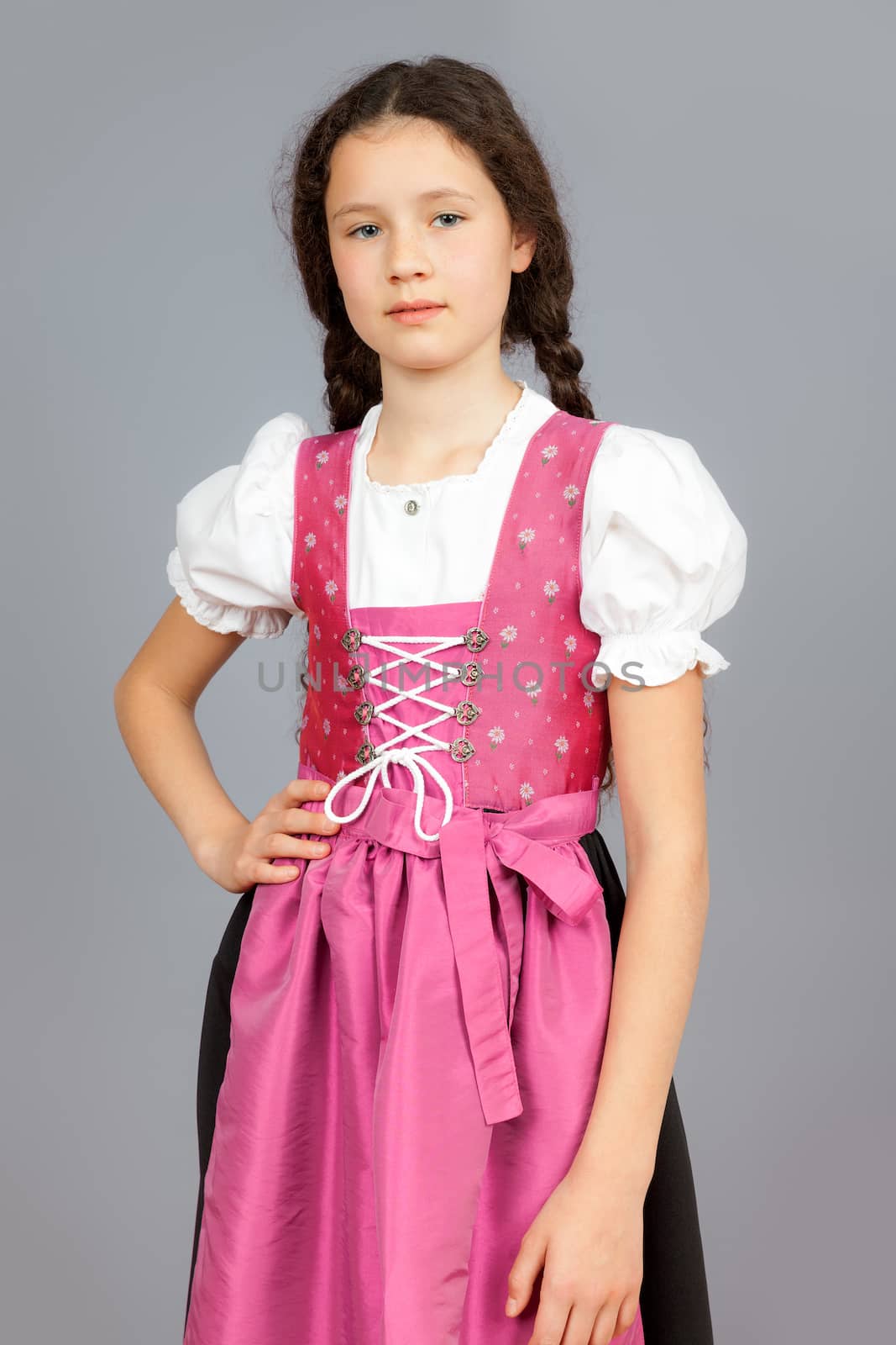 An image of a sweet traditional bavarian girl