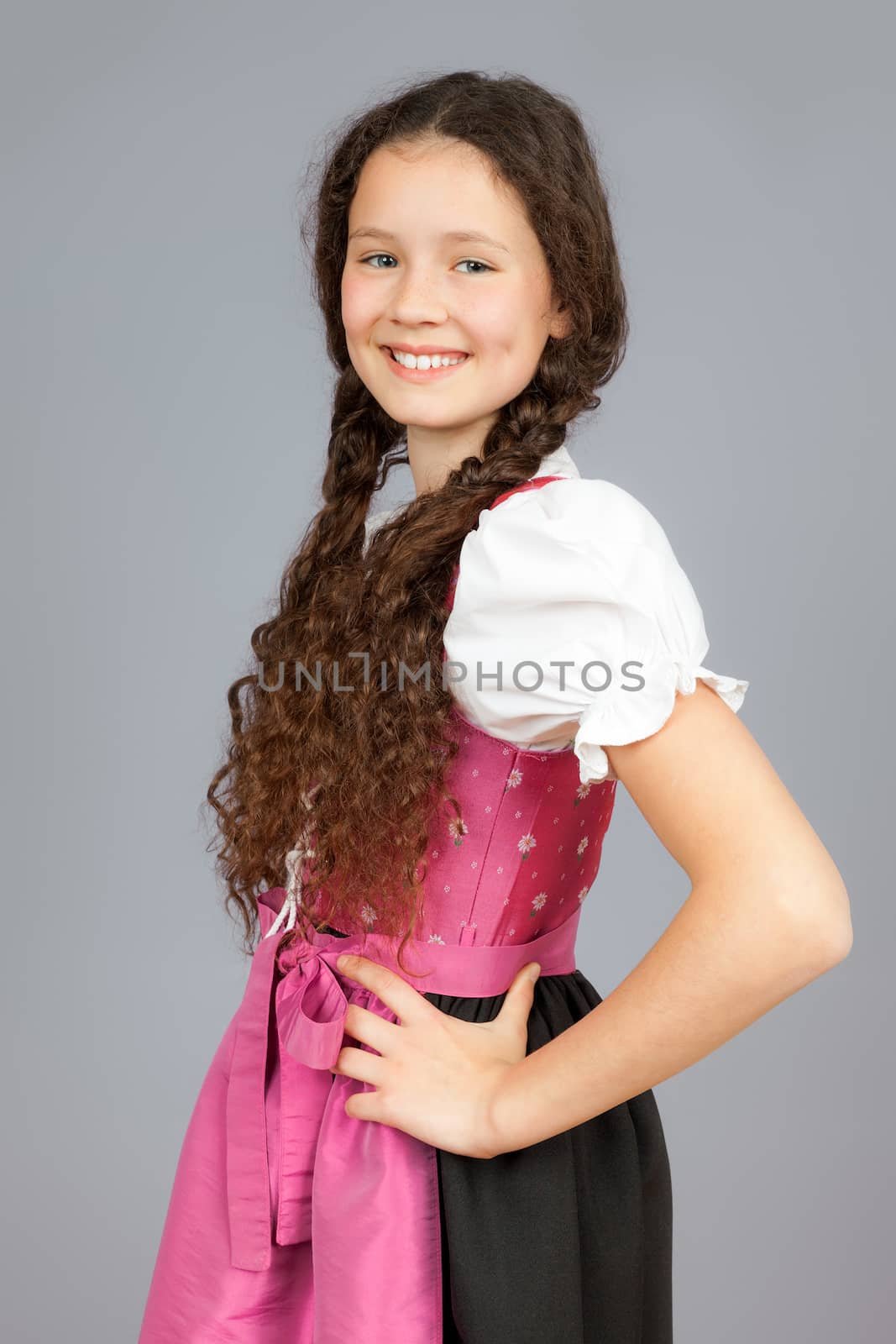 An image of a sweet traditional bavarian girl