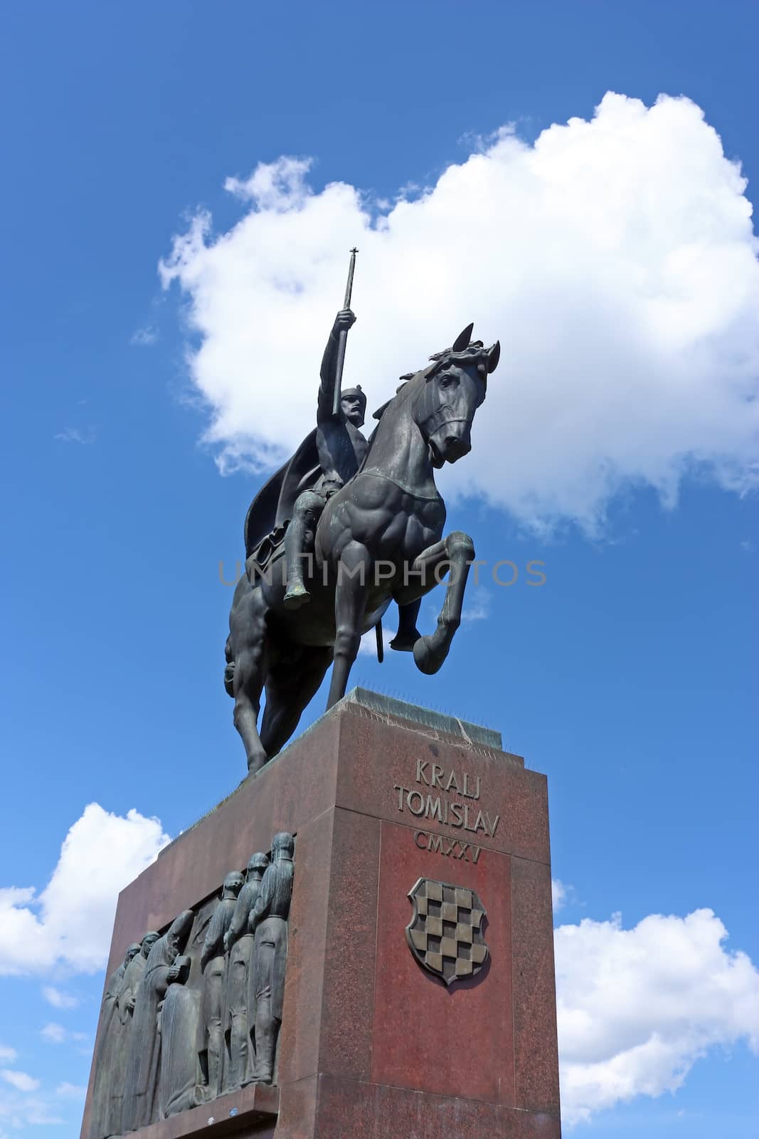 Monument of king Tomislav in King Tomislav square, Zagreb