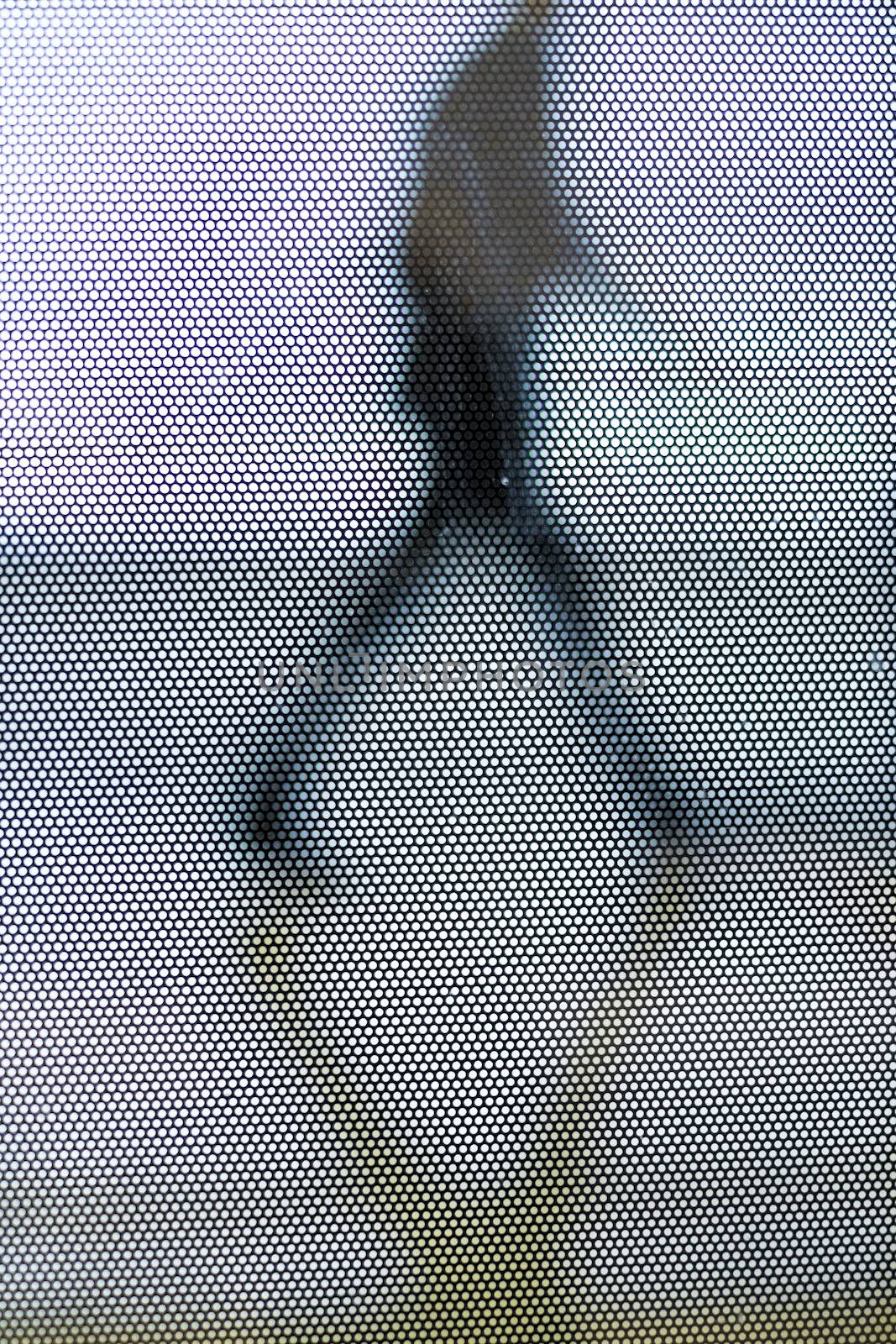 Cropped out of focus shot of passenger walking