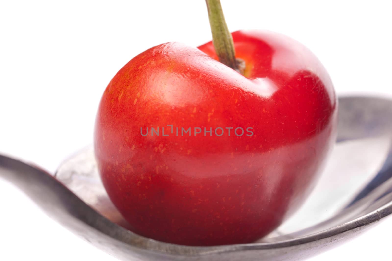 delicious cherries on white background