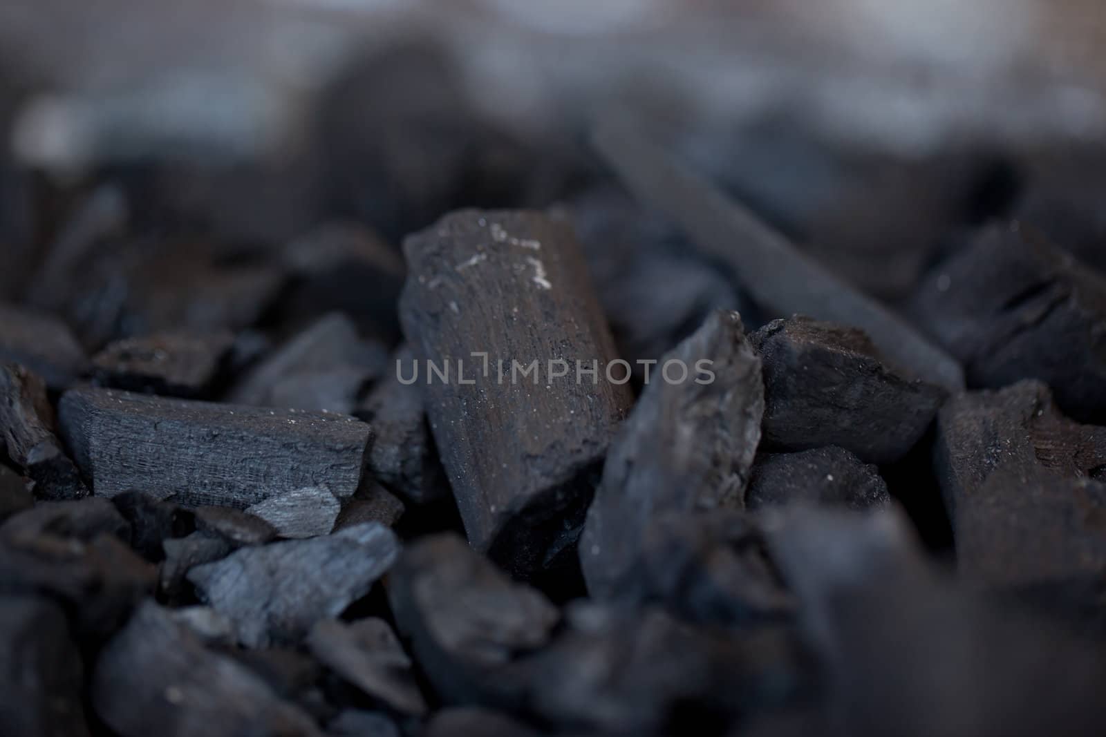 Unlit wood coal by dario_lo_presti