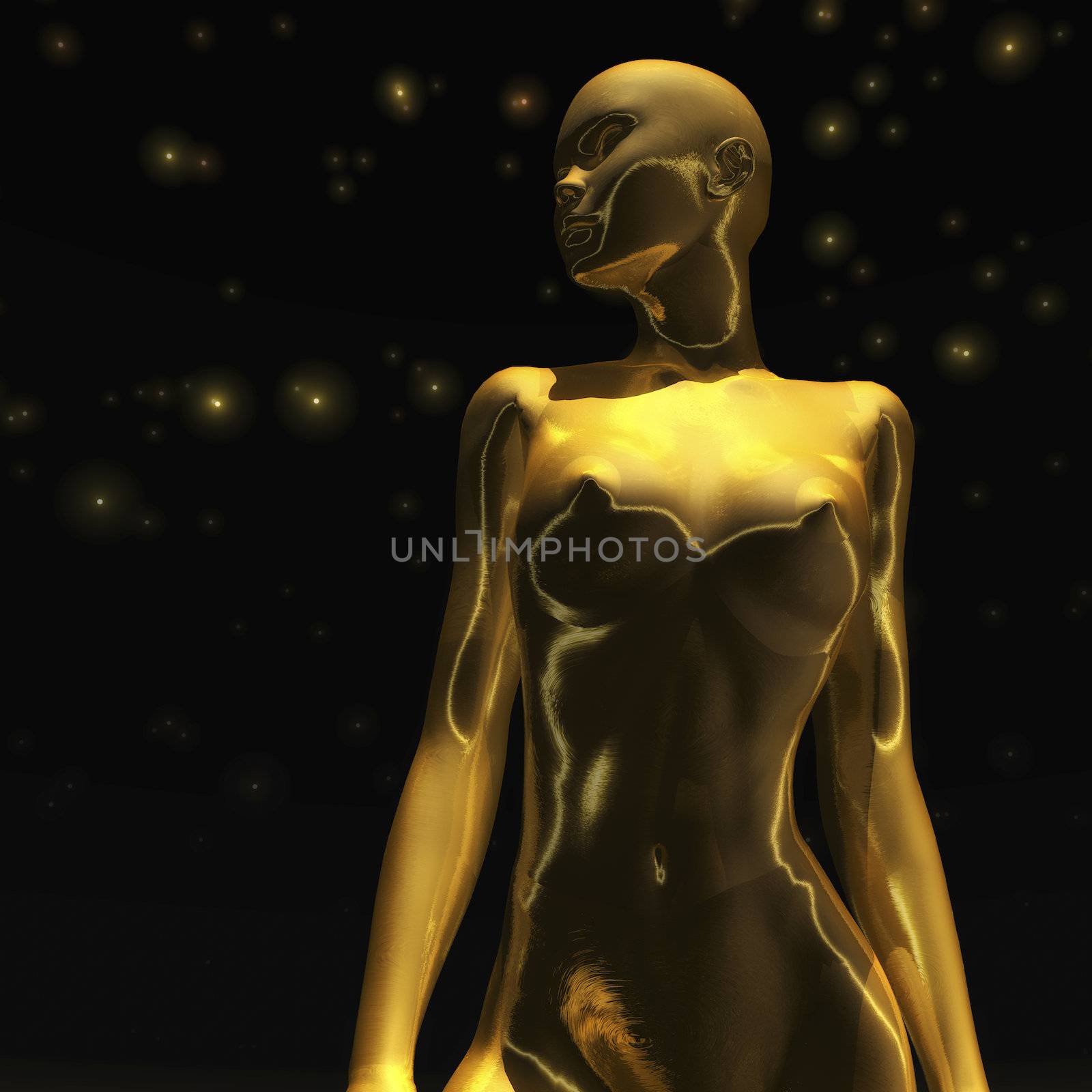 Digital visualization of a cosmic girl