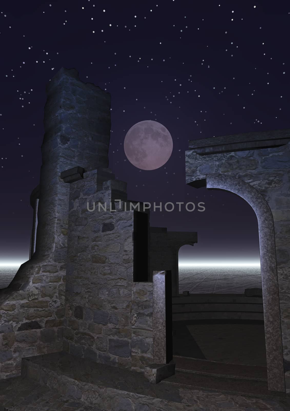 Digital visualization of a ruin