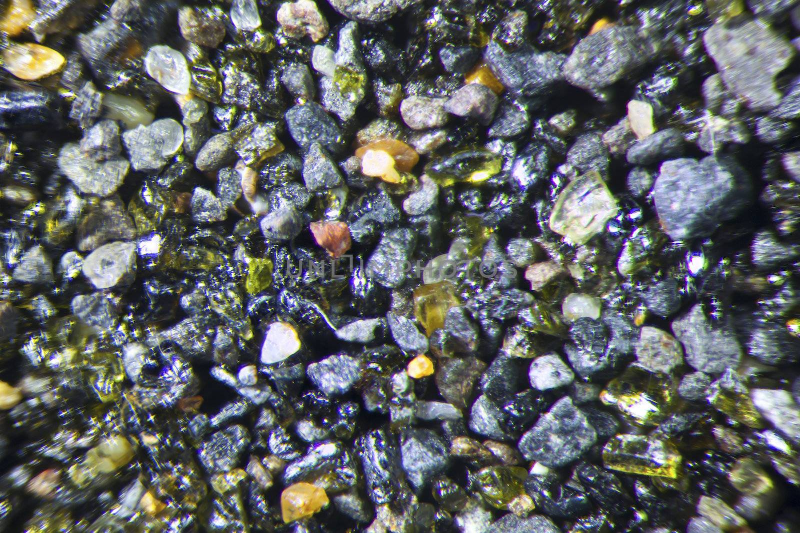 Micro photography of sand grains