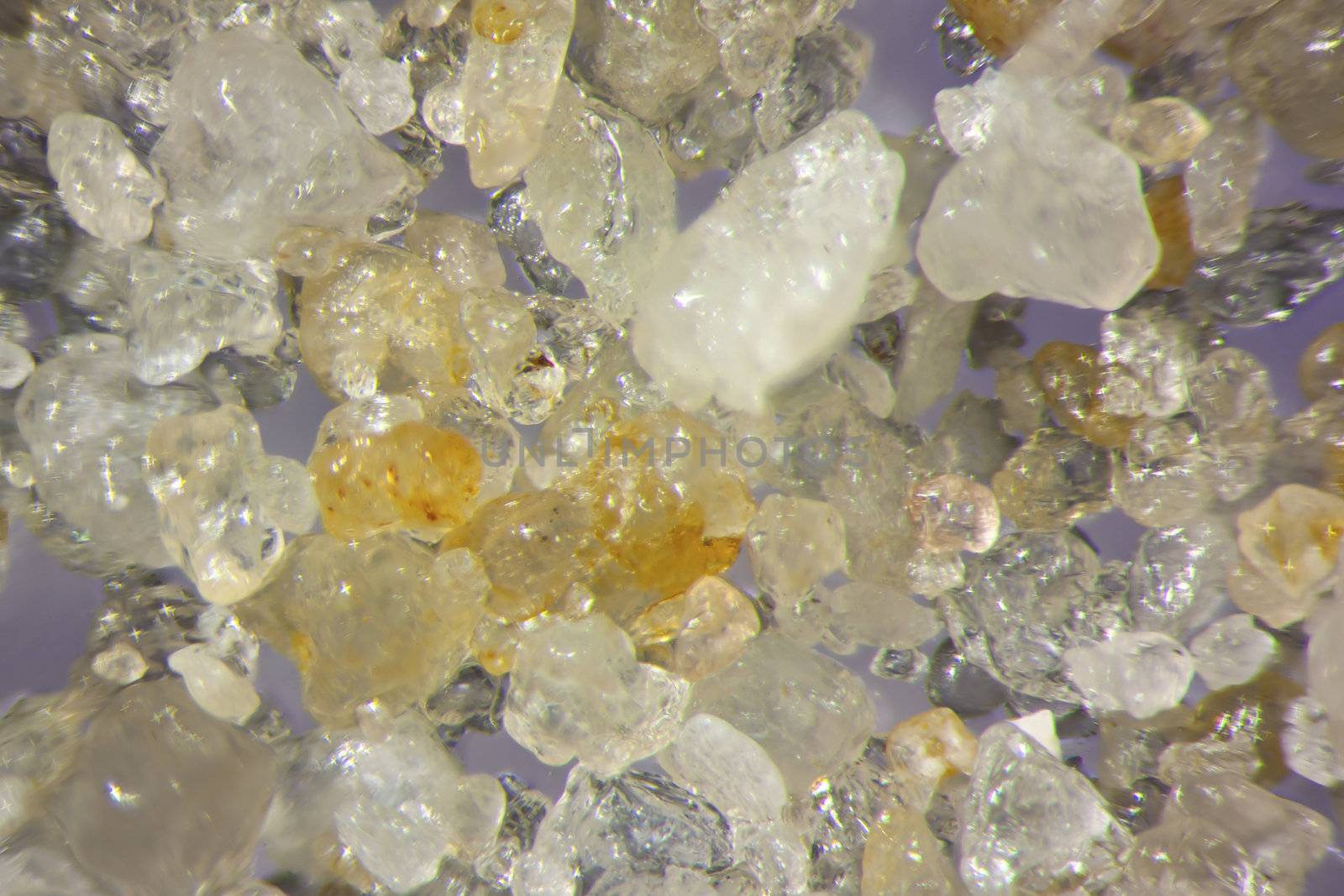 Micro photography of sand grains