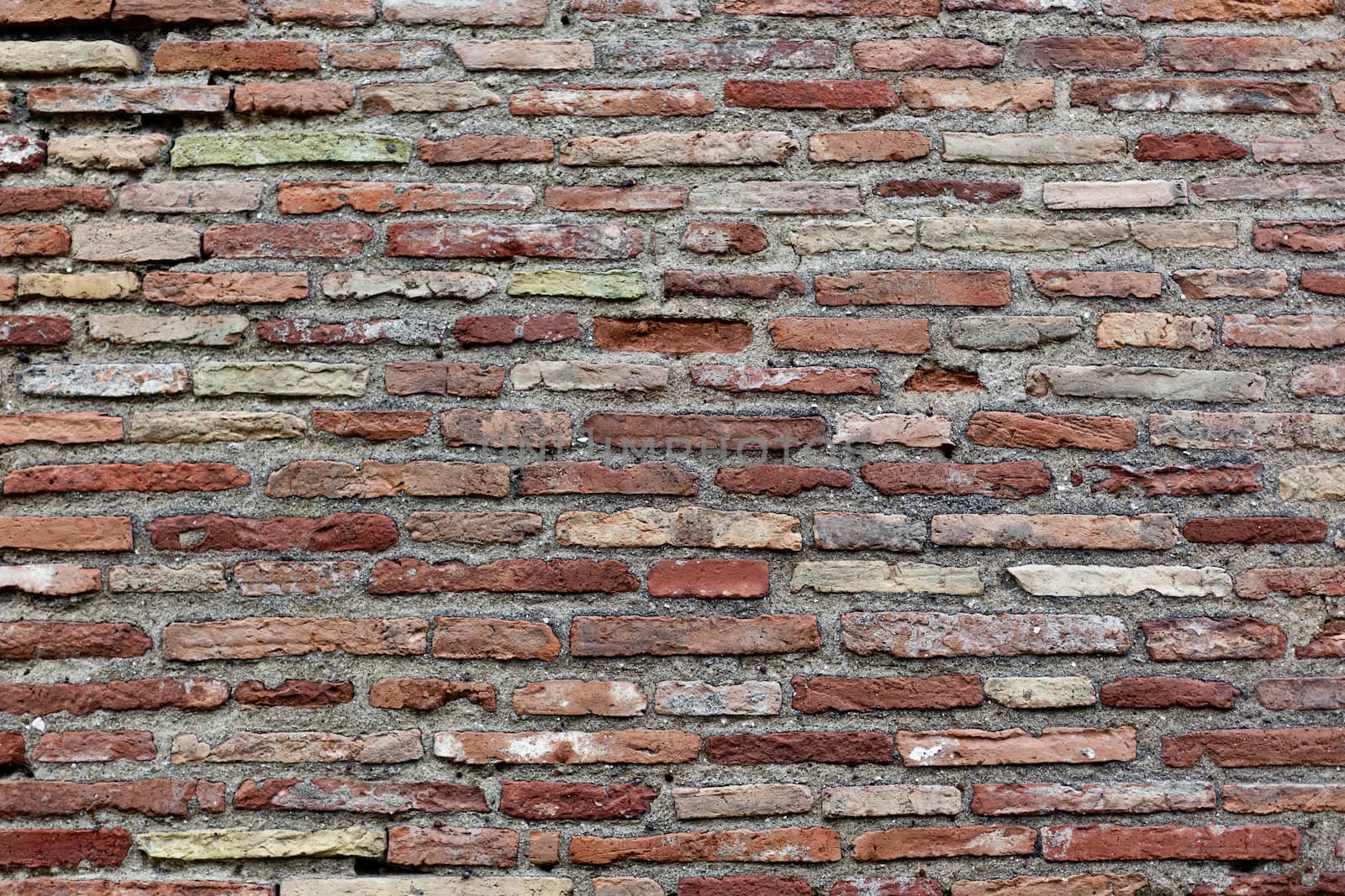 An ancient roman brick wall