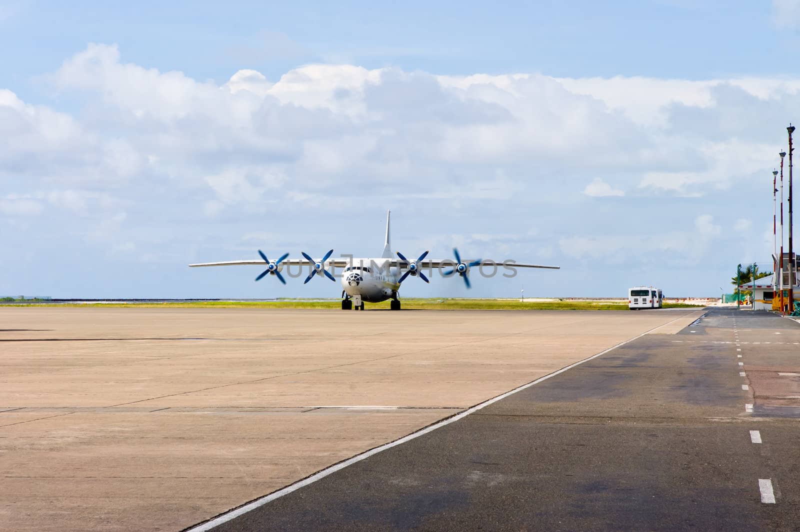 Airplane on the ground in airport