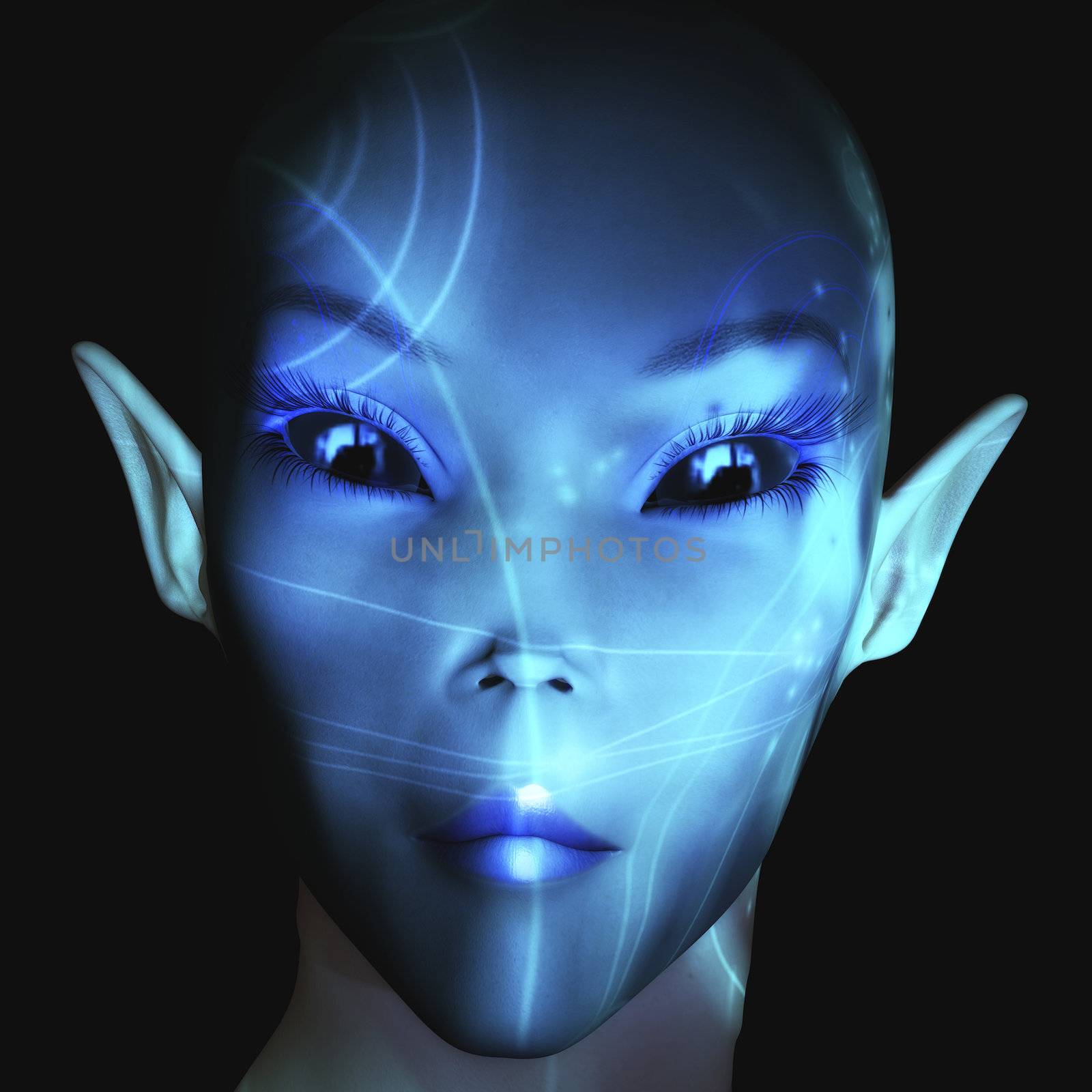 Digital Illustration of an Alien