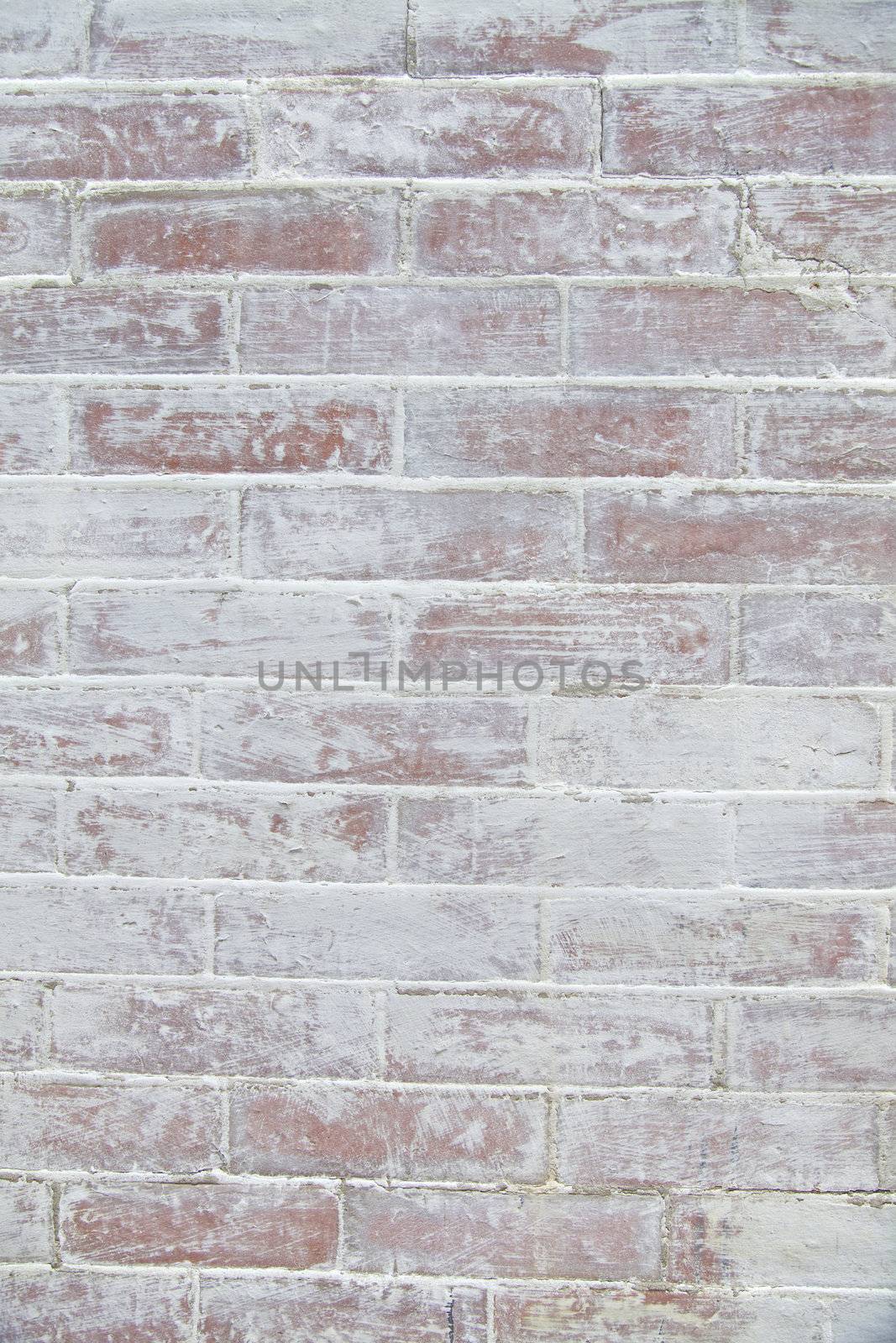Weathered white brick wall, background. Home related