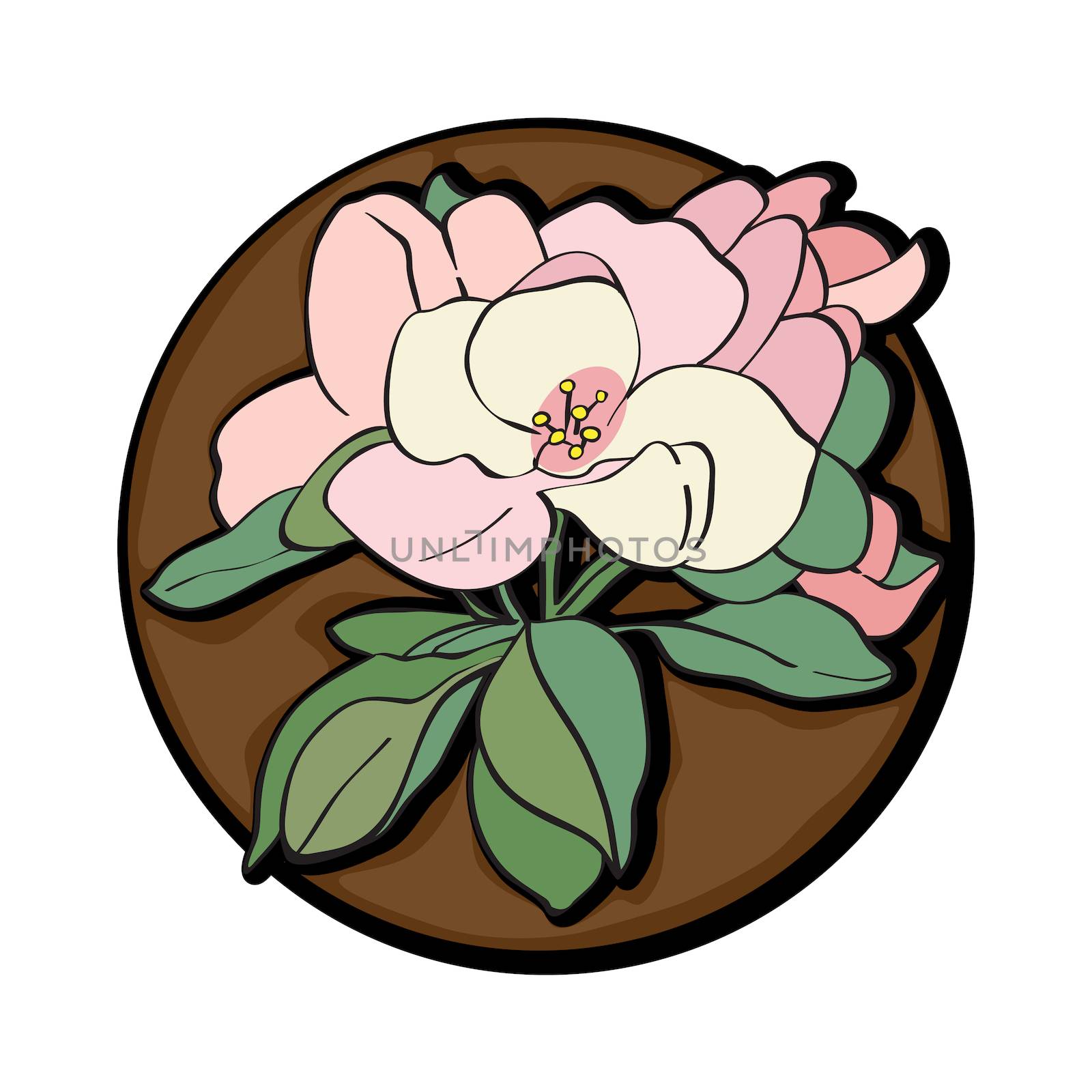 apple flower clip art brown  by catacos