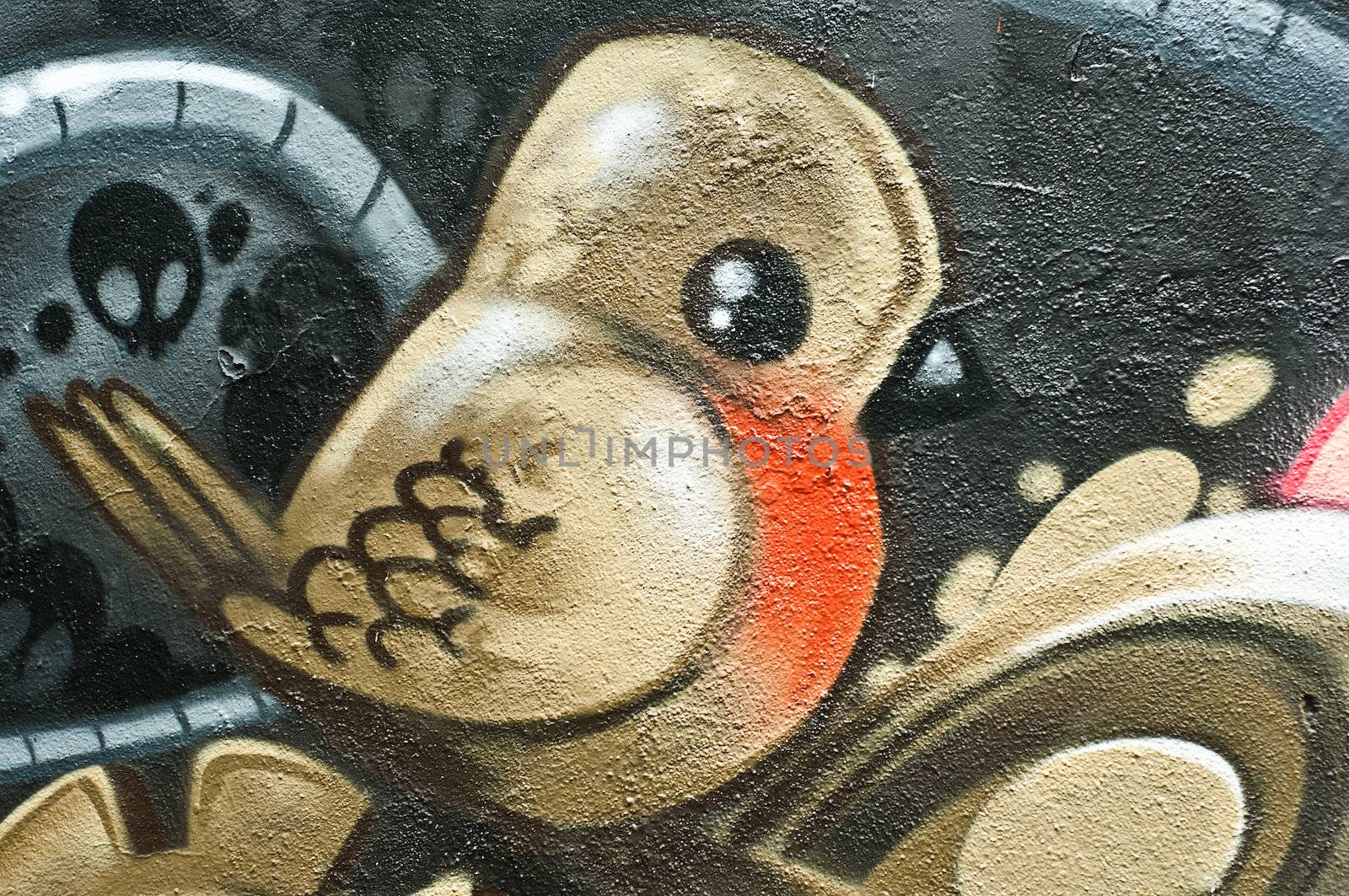 Mulhouse - France - 10 th July 2014 - Urban Art- little bird