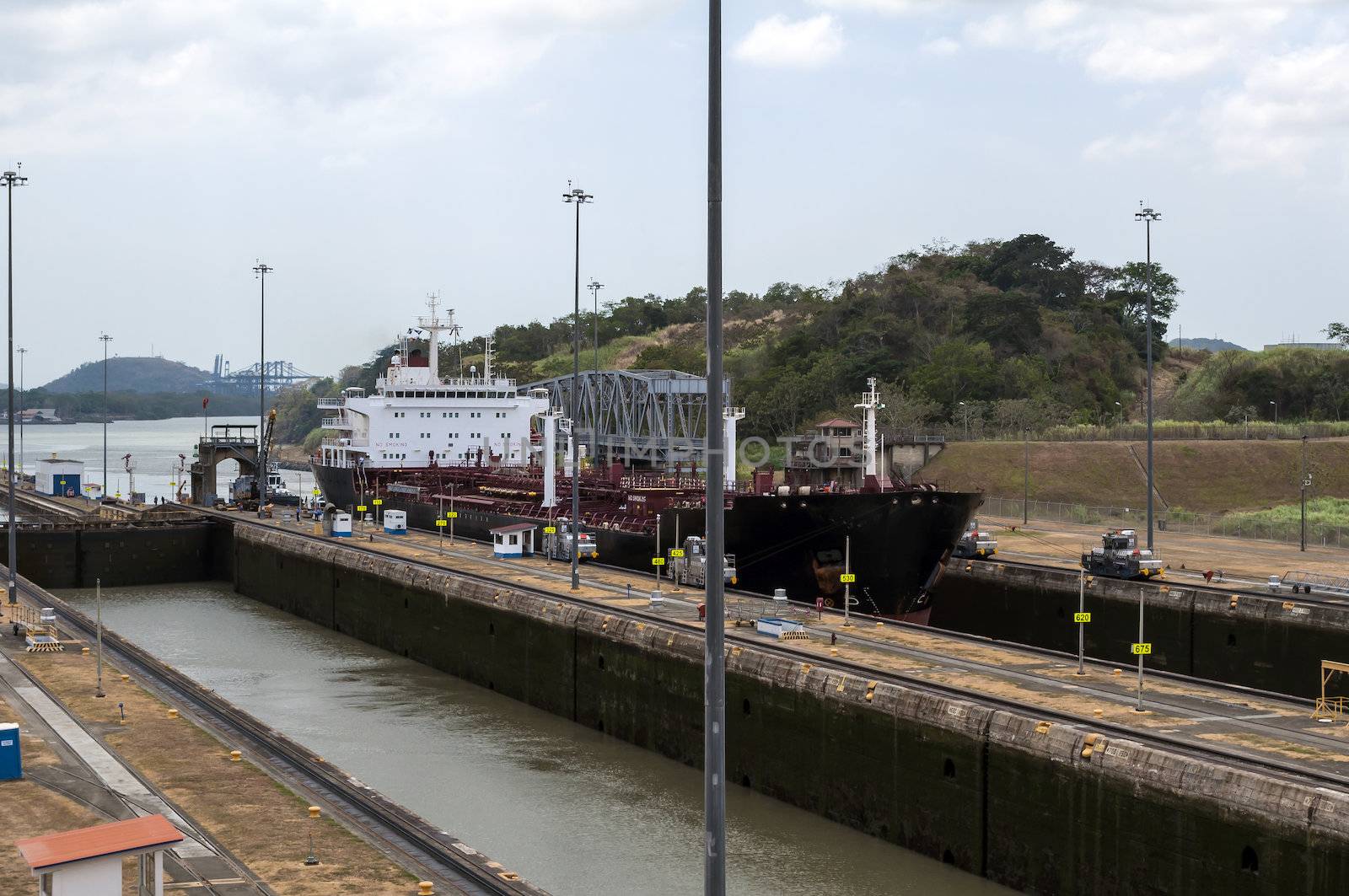 Ship at the Panama Canal. by FER737NG