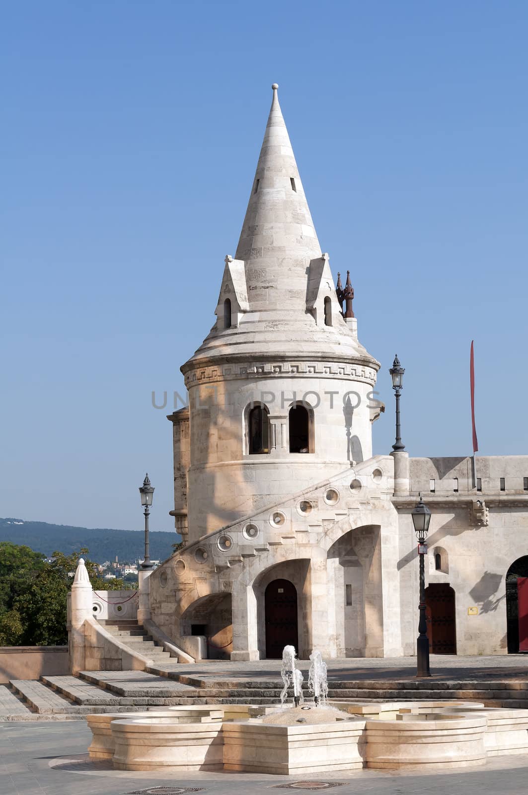 View of the Fisherman���s Bastion in Budapest.