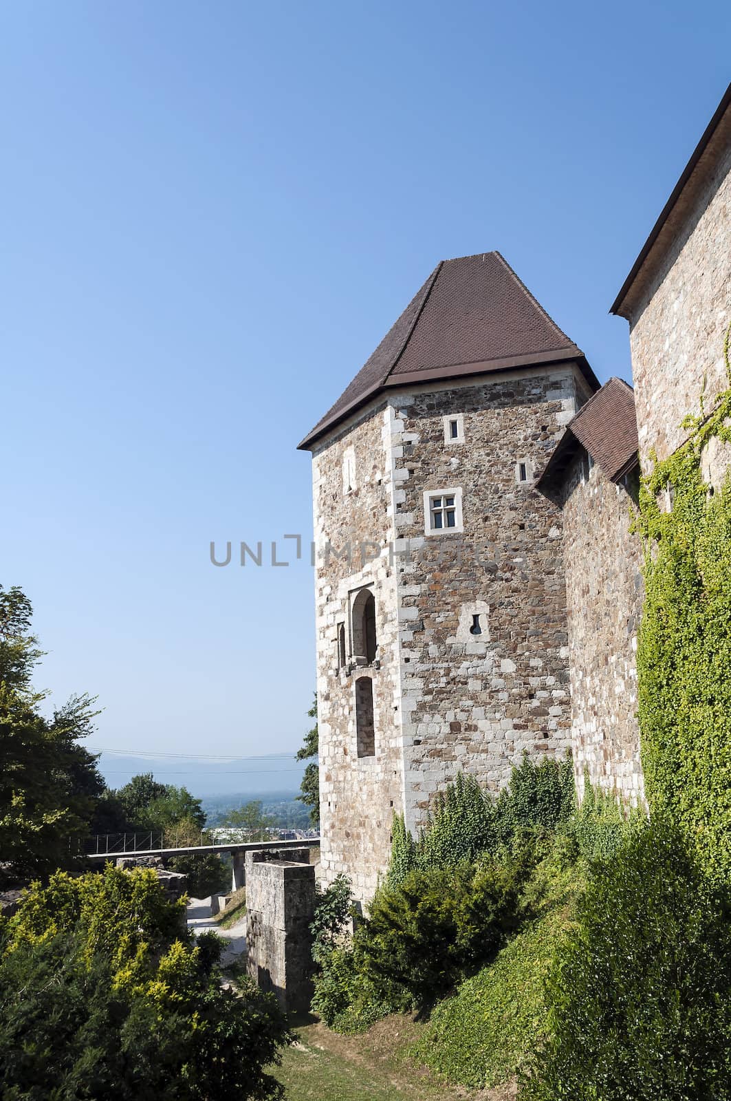 Ljubljana Castle in Ljubljana, Capital City of Slovenia.