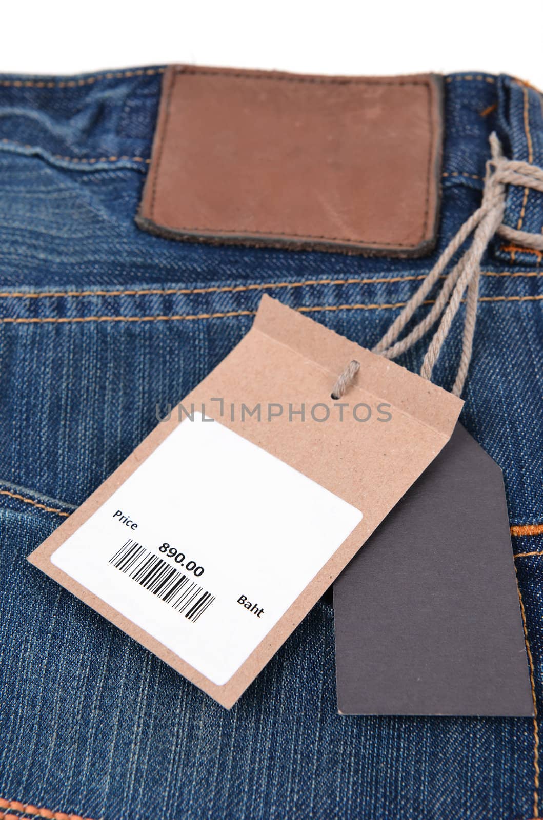  price tag with barcode on  jeans by anankkml