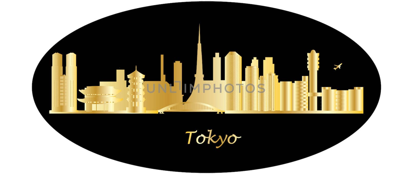 tokyo skyline by compuinfoto