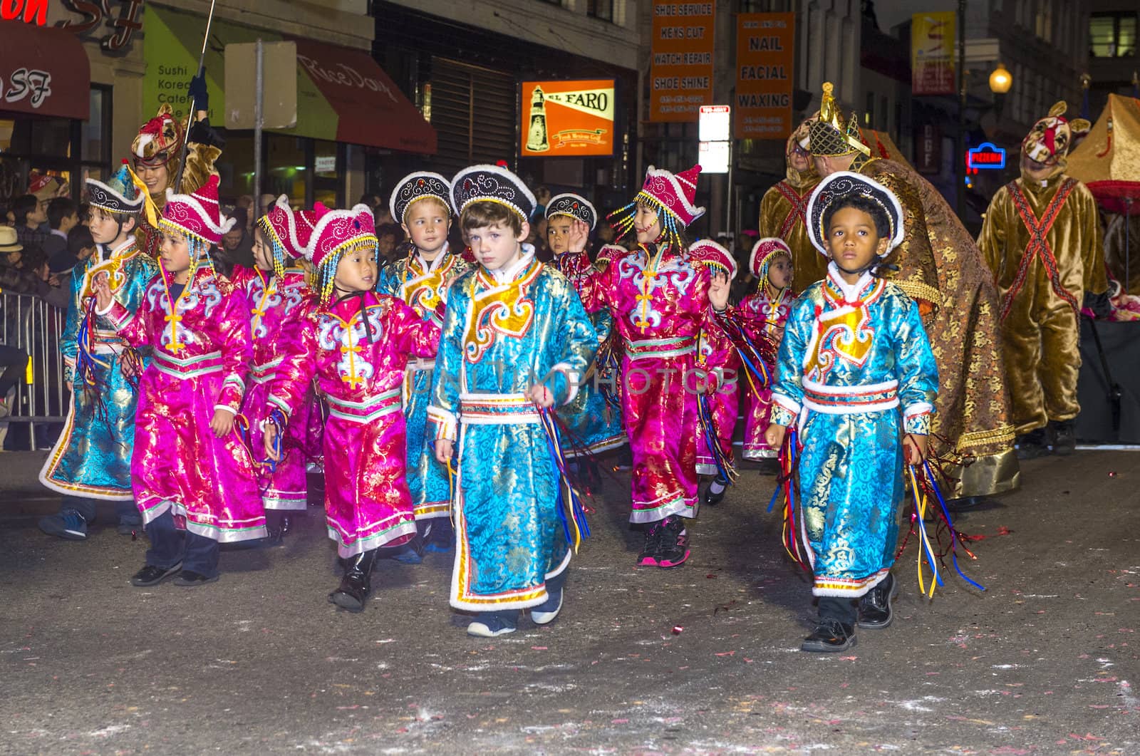 SAN FRANCISCO - FEB 15 : An unidentified participants at the Chinese New Year Parade in San Francisco , California on February 15 2014 , It is the largest Asian event in North America 