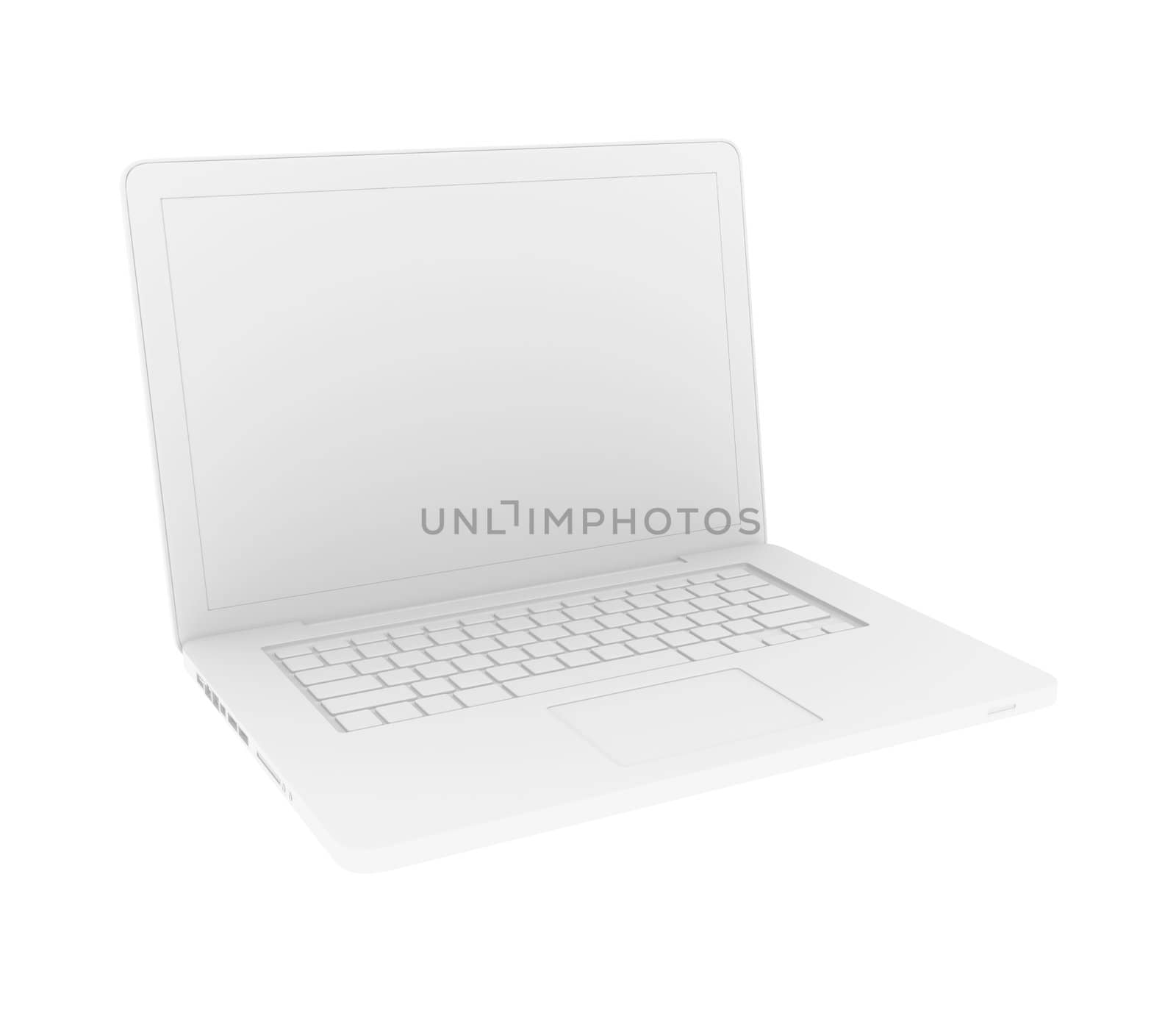 Laptop. Isolated on white background with empty space