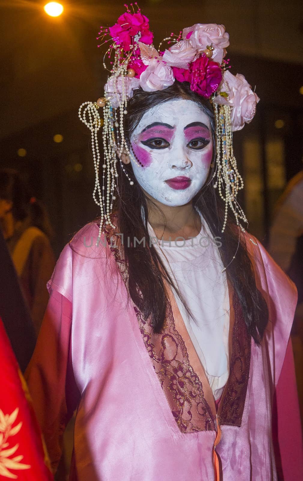 SAN FRANCISCO - FEB 15 : An unidentified participant at the Chinese New Year Parade in San Francisco , California on February 15 2014 , It is the largest Asian event in North America 