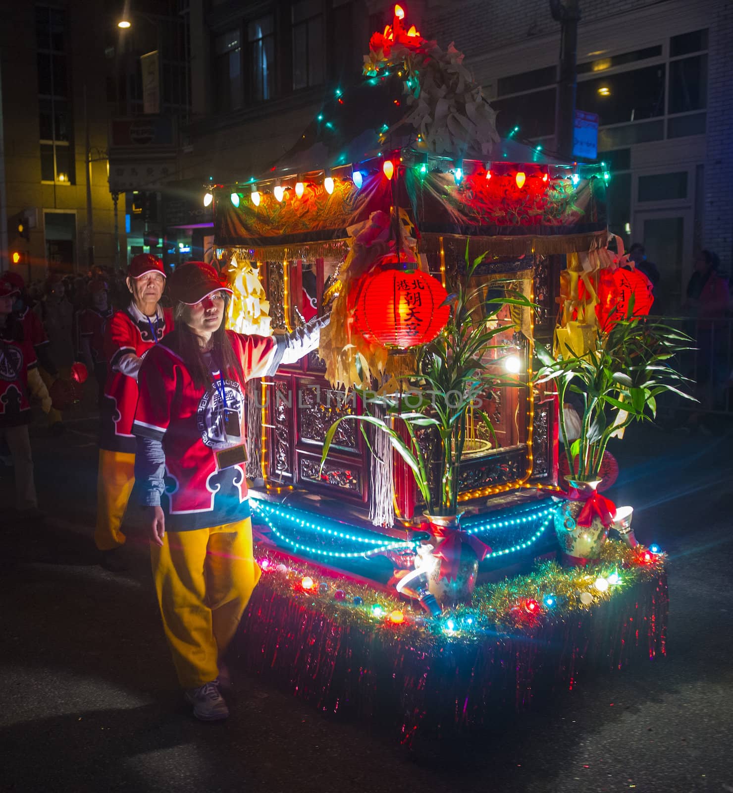 SAN FRANCISCO - FEB 15 : An unidentified participants at the Chinese New Year Parade in San Francisco , California on February 15 2014 , It is the largest Asian event in North America 