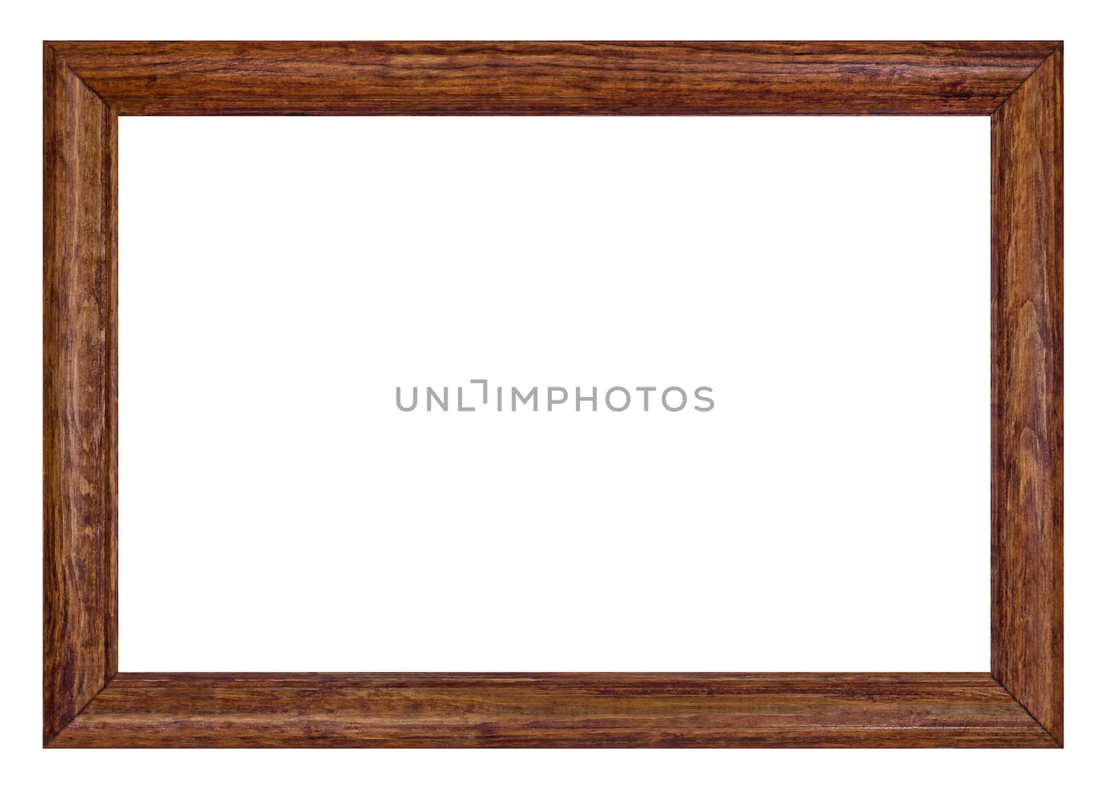 Wooden picture frame, isolated on white background, with clippin by kostiuchenko