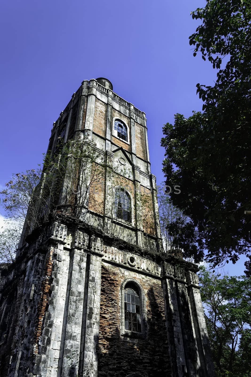 Facade of belfry of Jaro Cathedral in Iloilo, Philippines