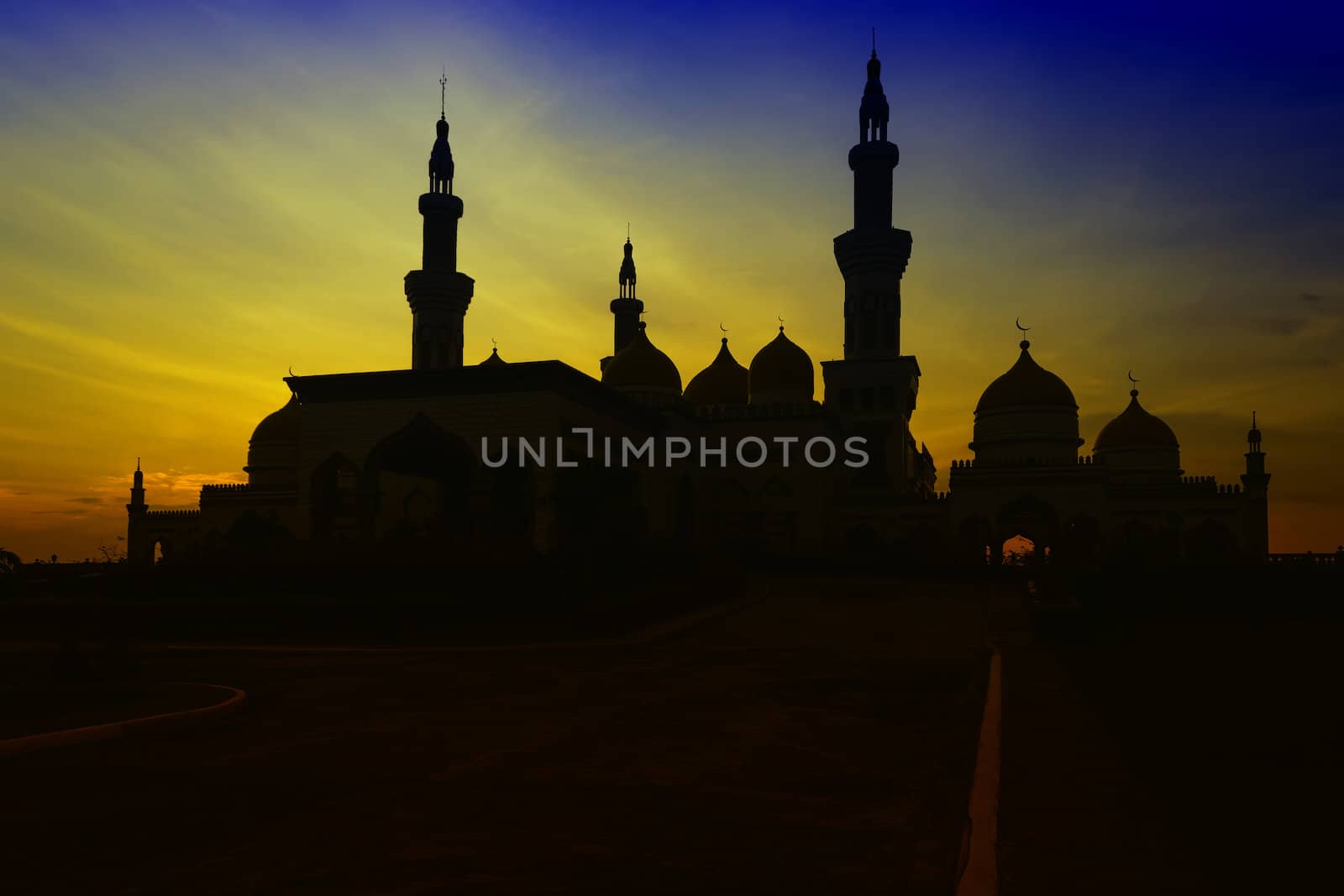 Sunset view from the Grand Mosque in the Philippines