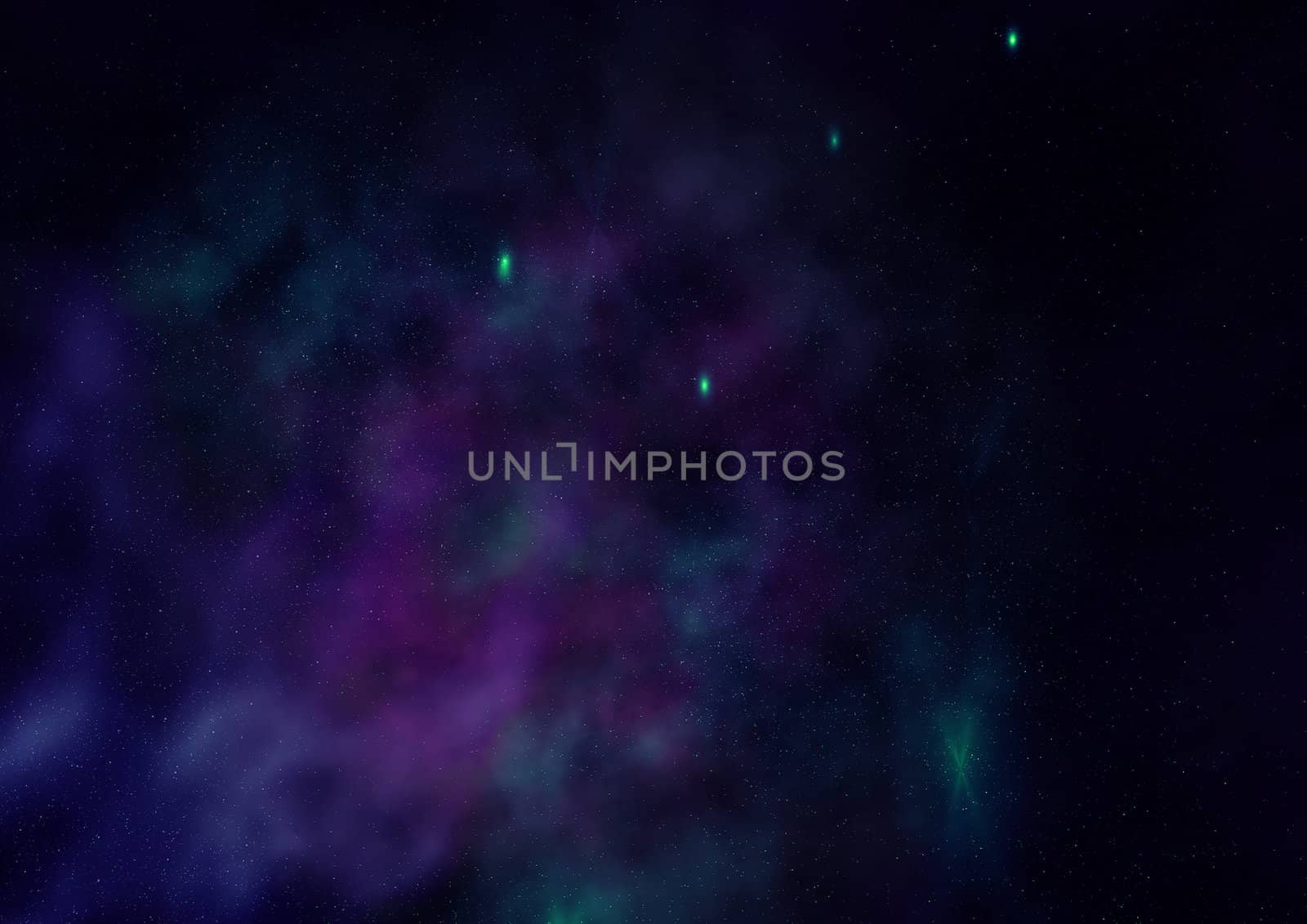Star field in space, a nebulae and a gas congestion.