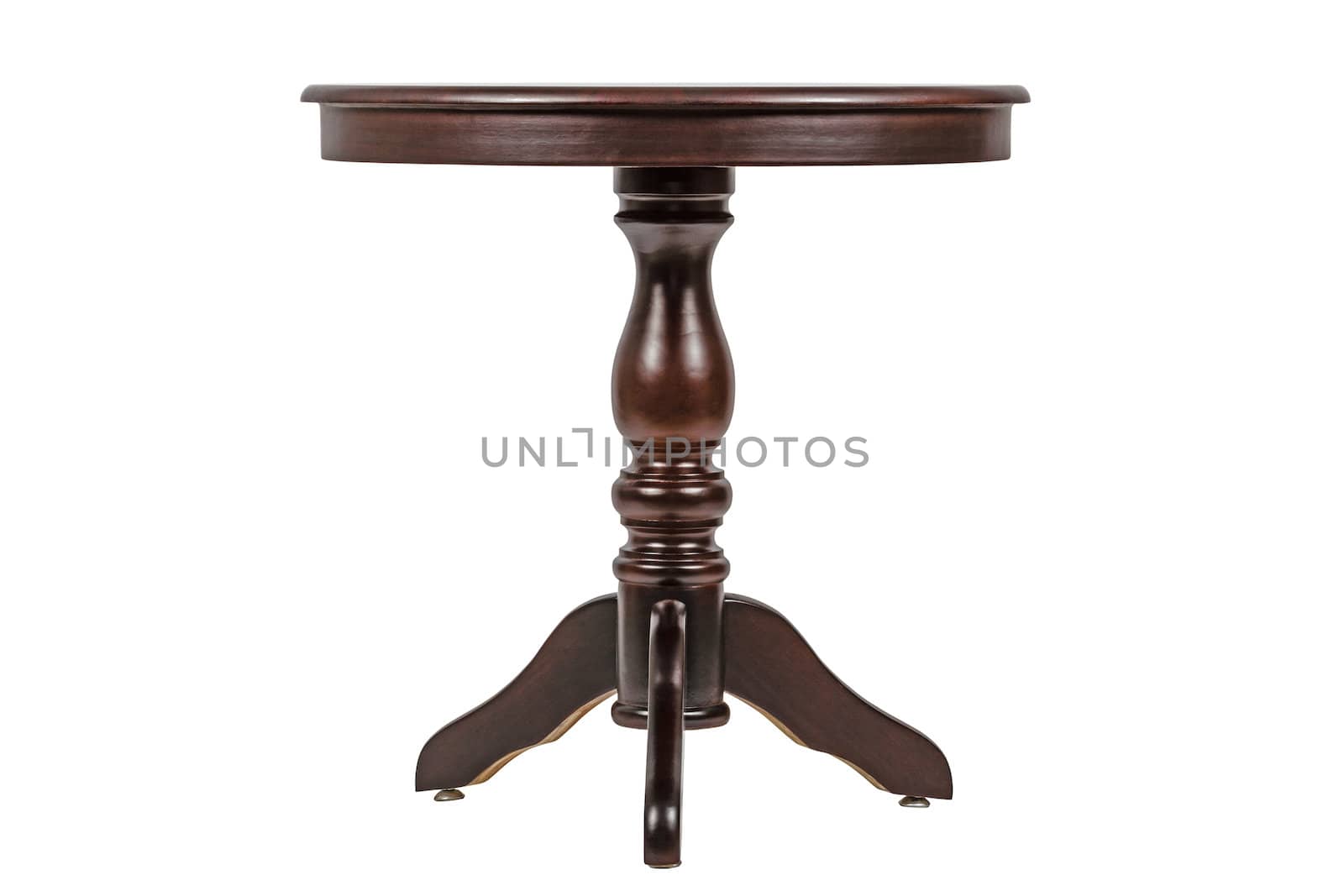 Round table, isolated on white background, with clipping path