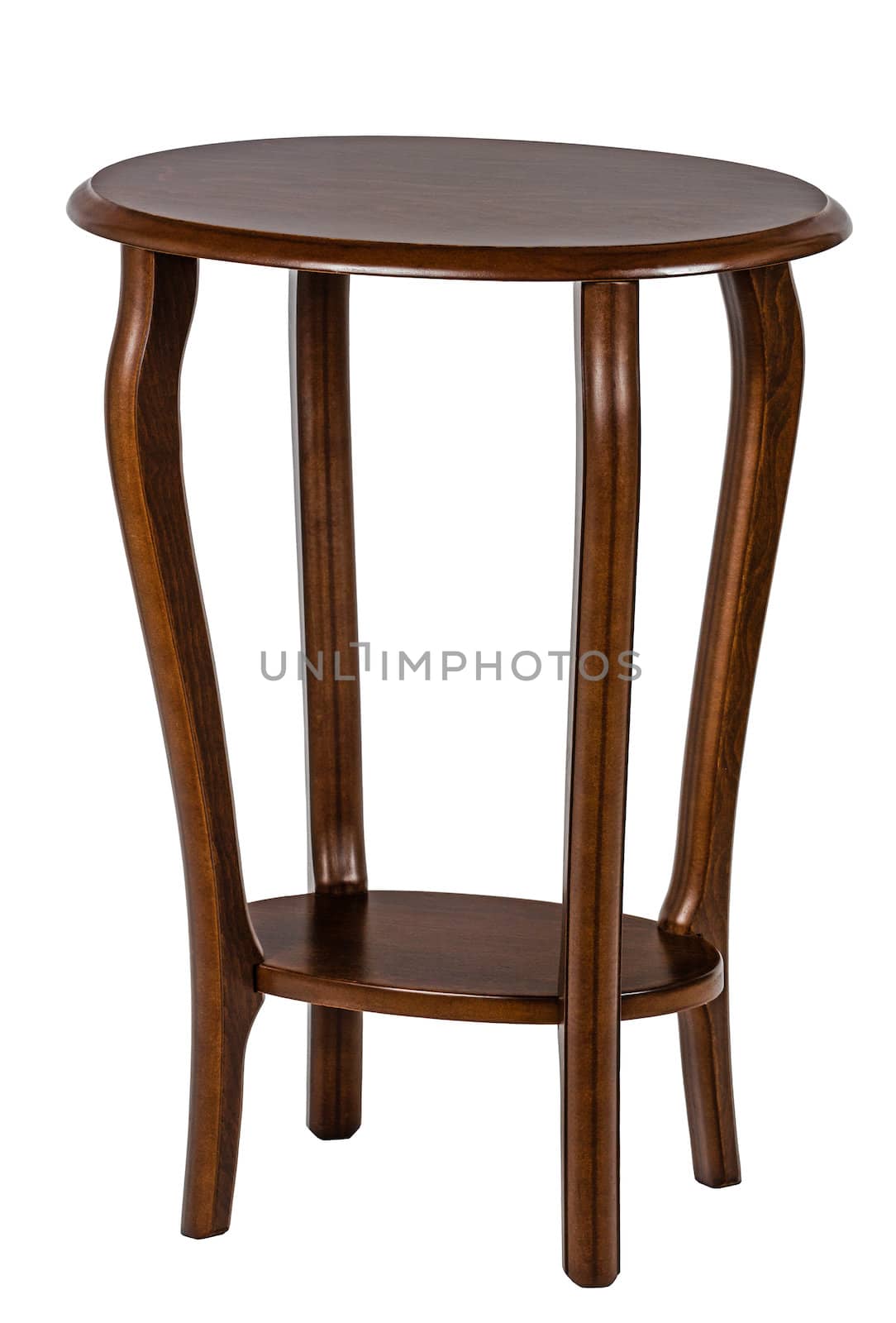 Round table, isolated on white background